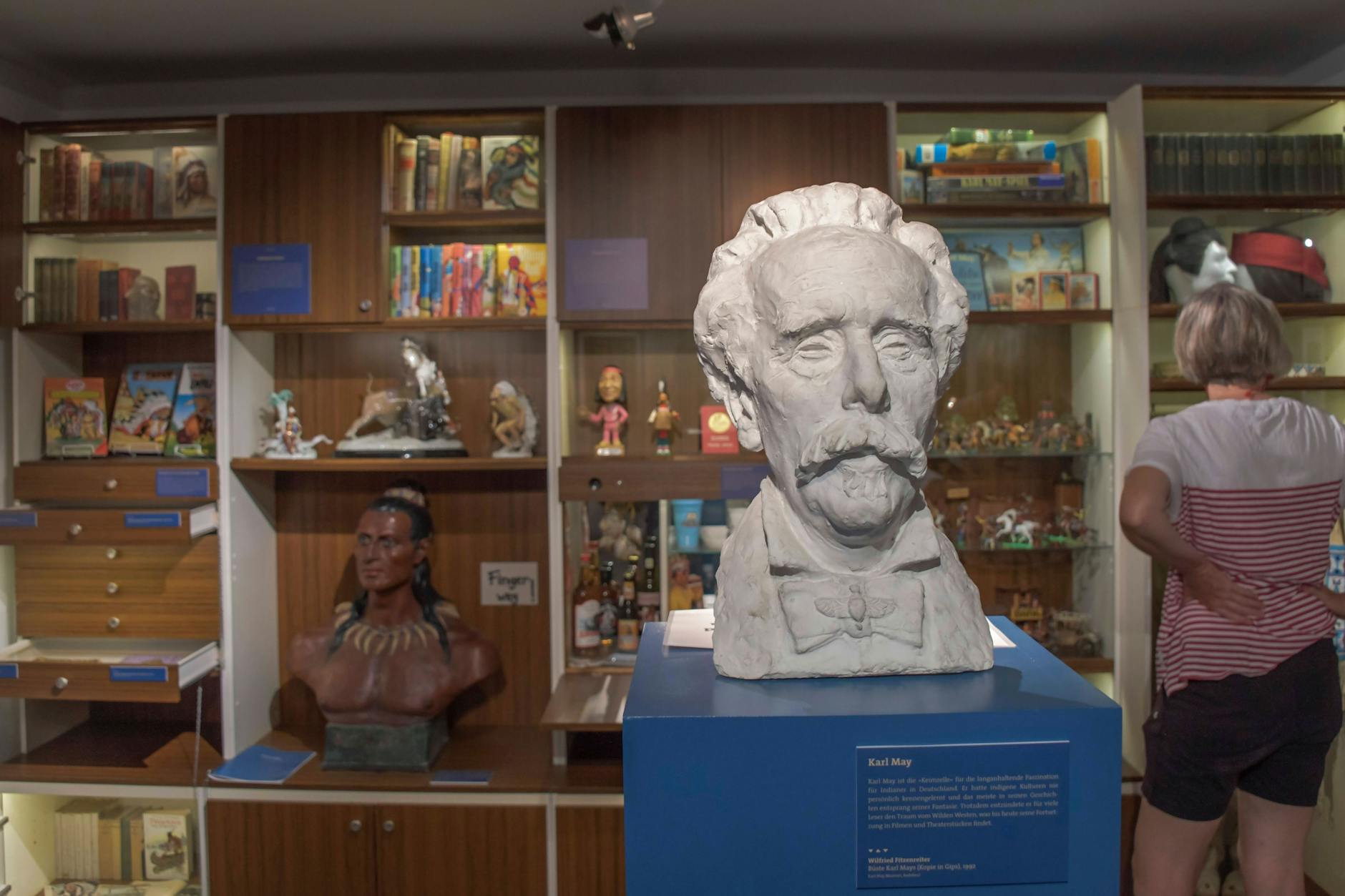 Eine Büste des Schriftstellers im Karl-May-Museum in Radebeul