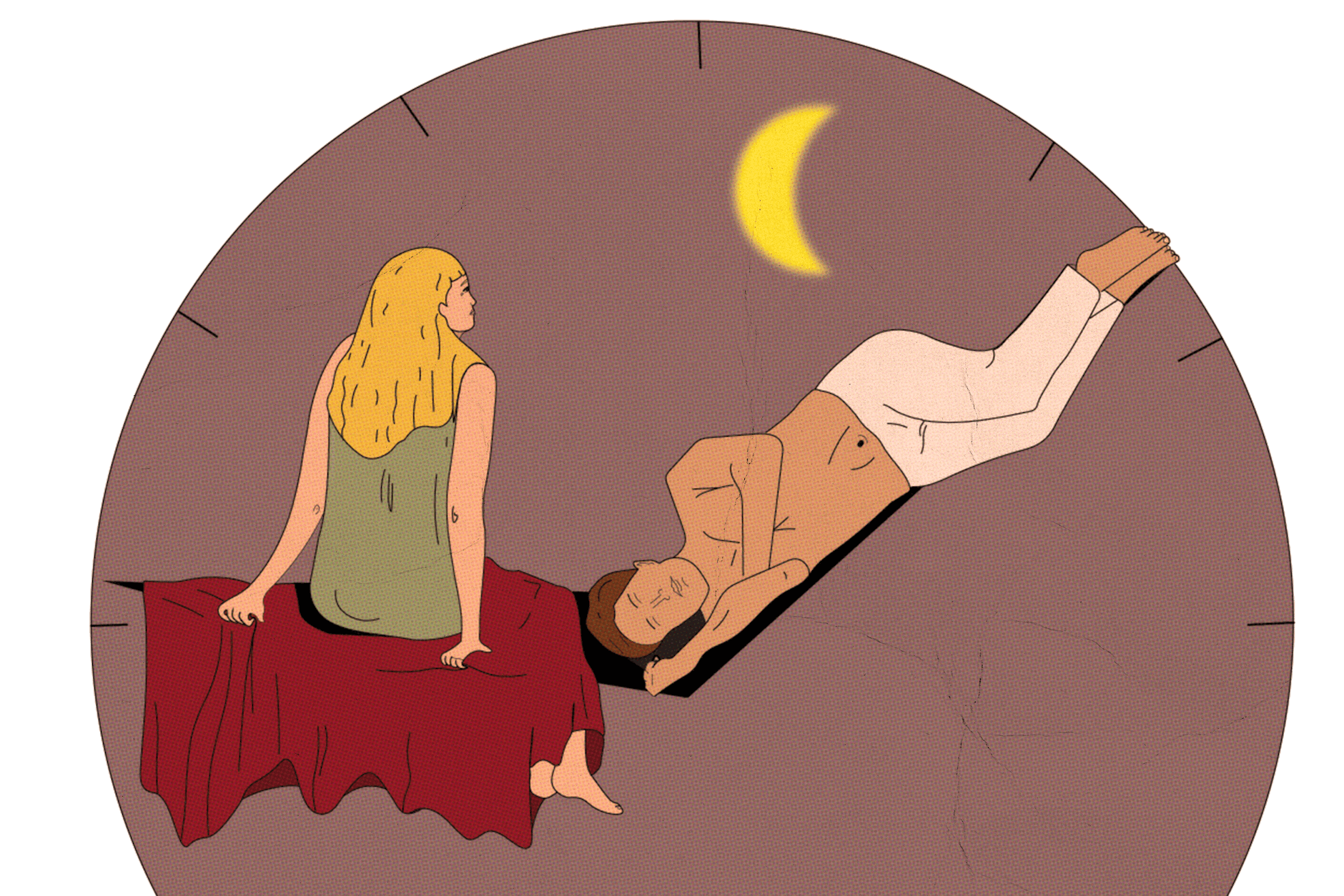 Welle von roter Bettwäsche