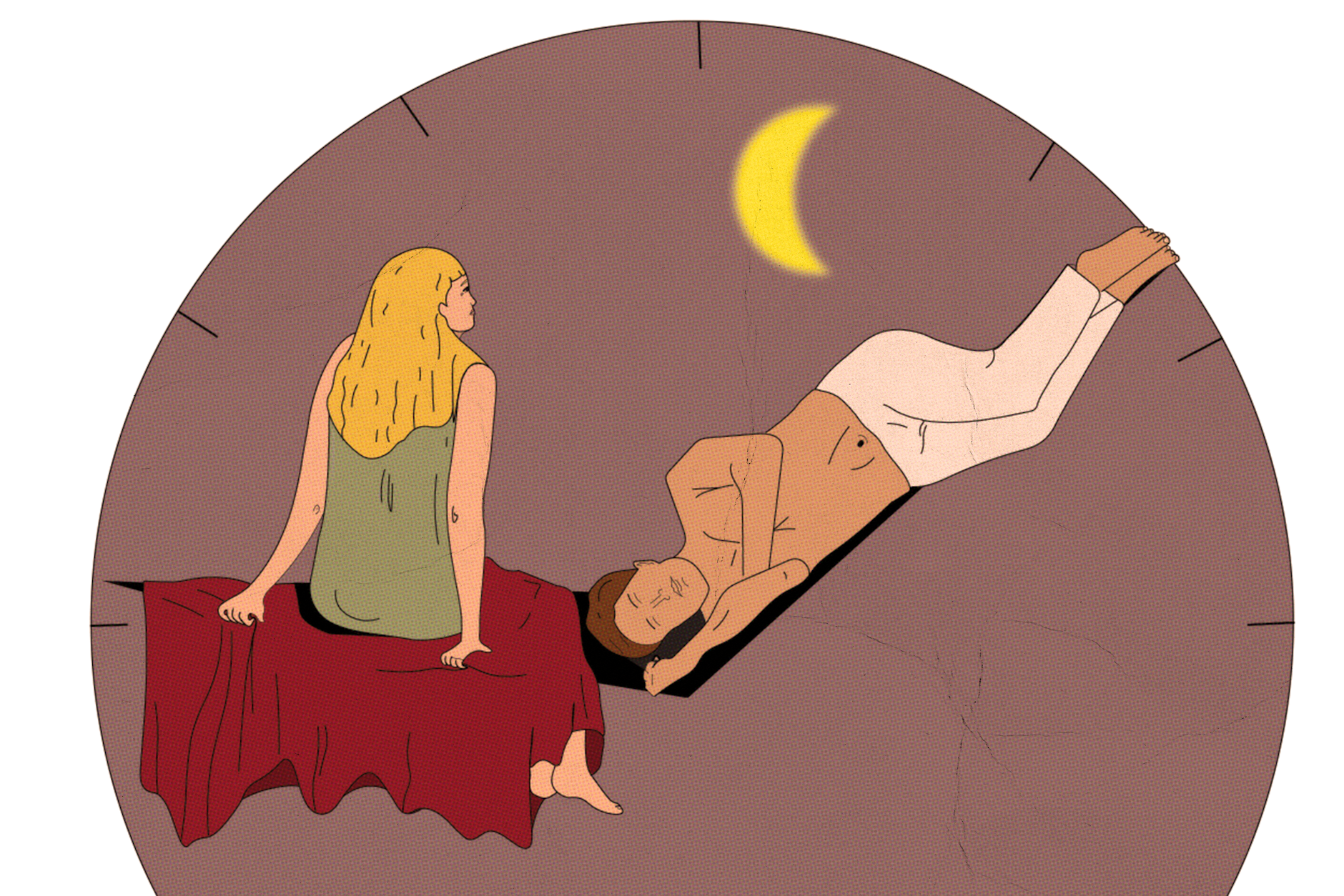 Welle von roter Bettwäsche