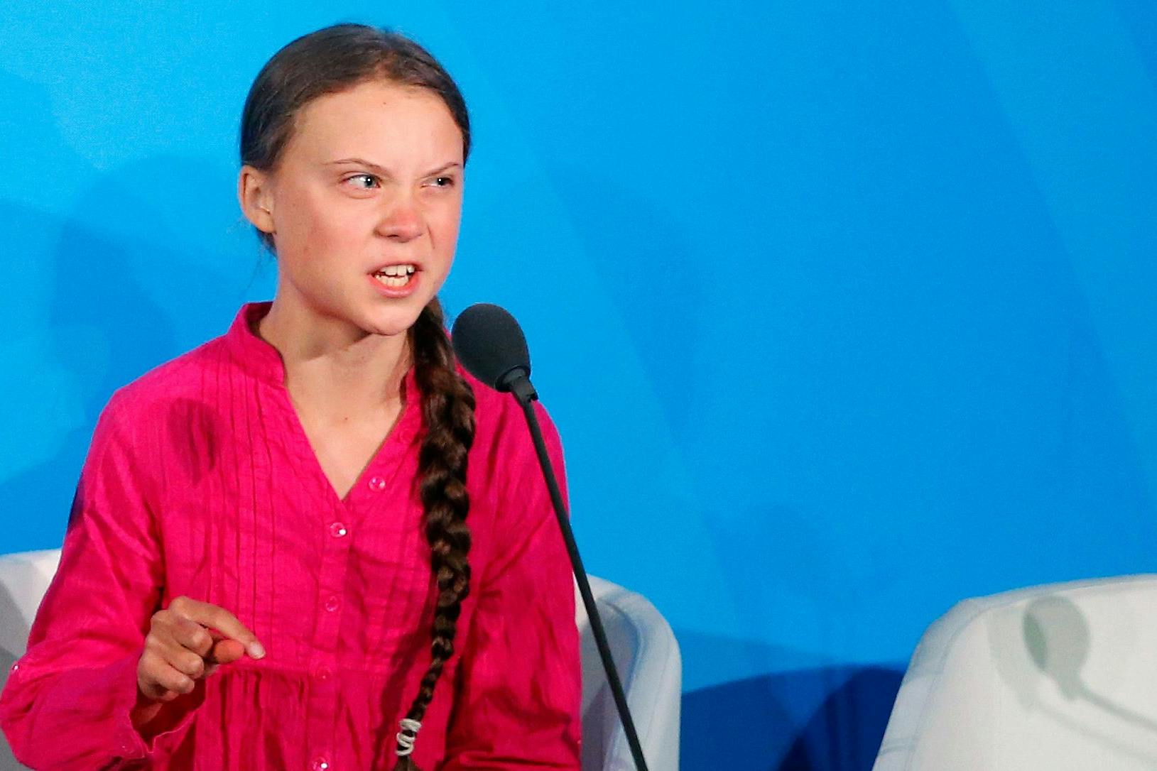 Die Klimaaktivistin Greta Thunberg beim UN-Klimagipfel der Vereinten Nationen im Jahr 2019.
