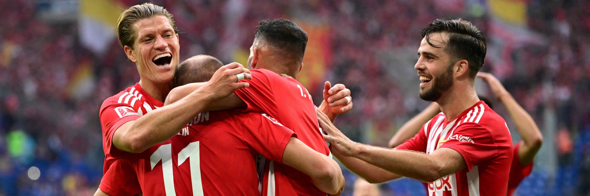 Die Spieler des 1. FC Union hatten auf Schalke viel zu feiern.&nbsp;