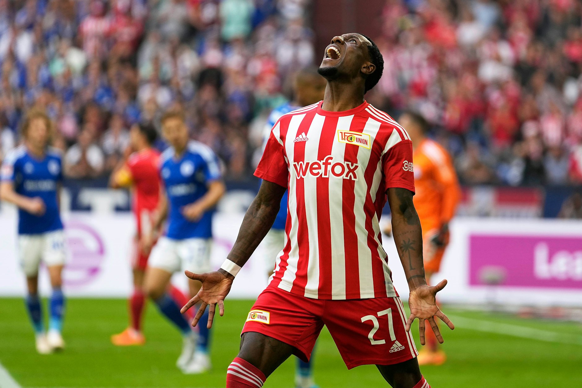 Sheraldo Becker ist derzeit in blendender Verfassung. Auf Schalke erzielte er beim 6:1 seinen ersten Doppelpack für den 1. FC Union.