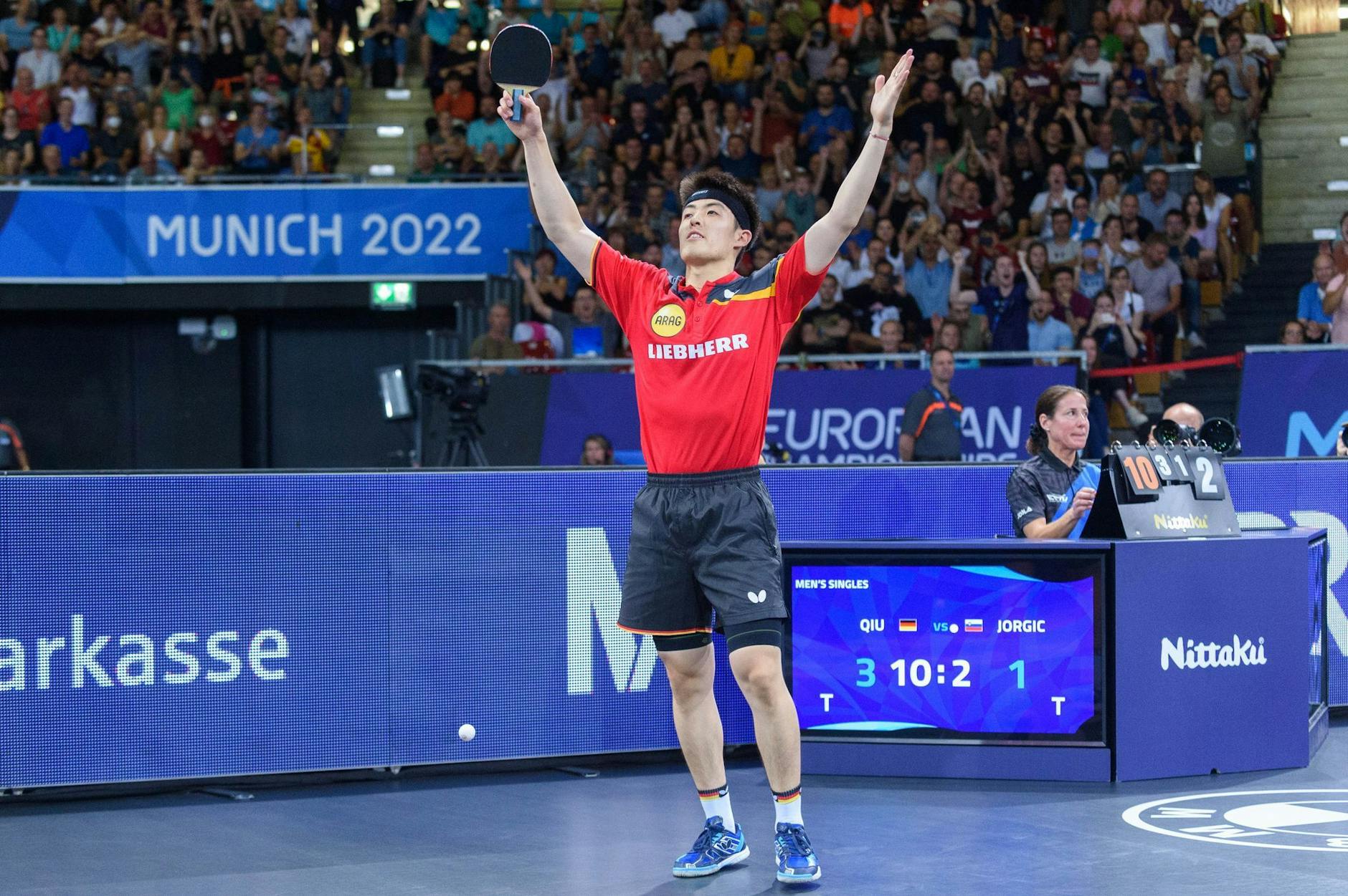 Neuer Europameister im Tischtennis: Dang Qiu.