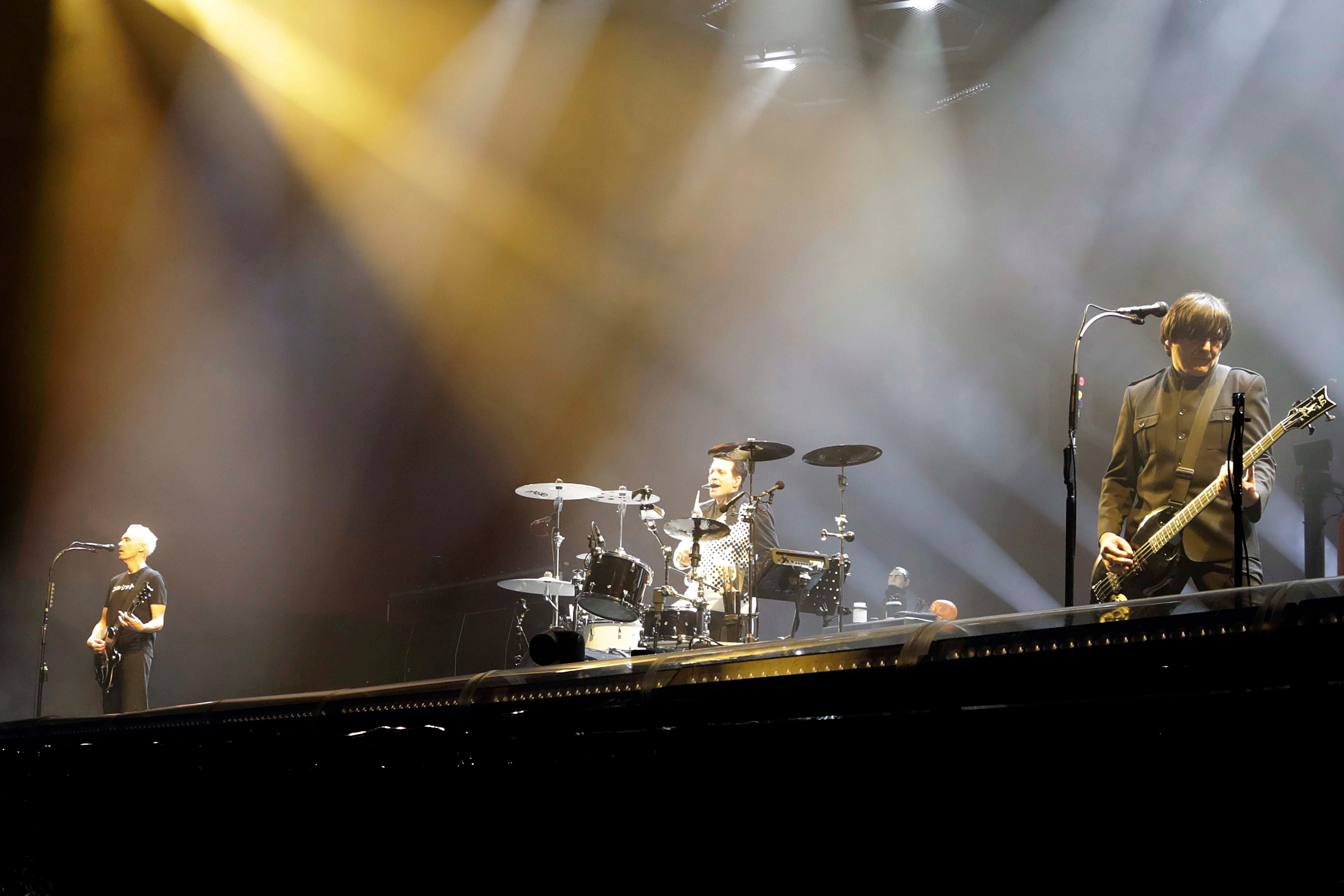 Farin Urlaub, Bela B. und Rod von Die Ärzte beim Konzert am Samstagabend auf dem Tempelhofer Feld