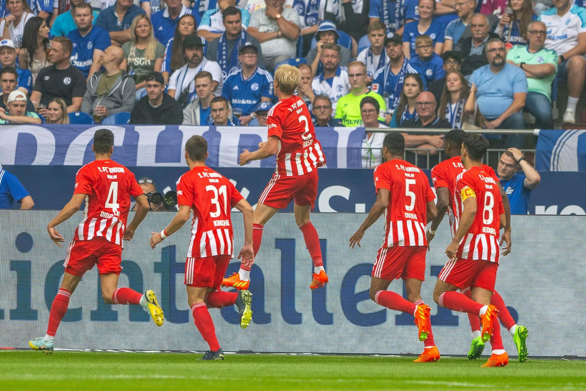 Der 1. FC Union Berlin steht nach vier Spieltagen bei starken zehn Punkten. - Nutzung nur nach schriftlicher Vereinbarung mit der dpa