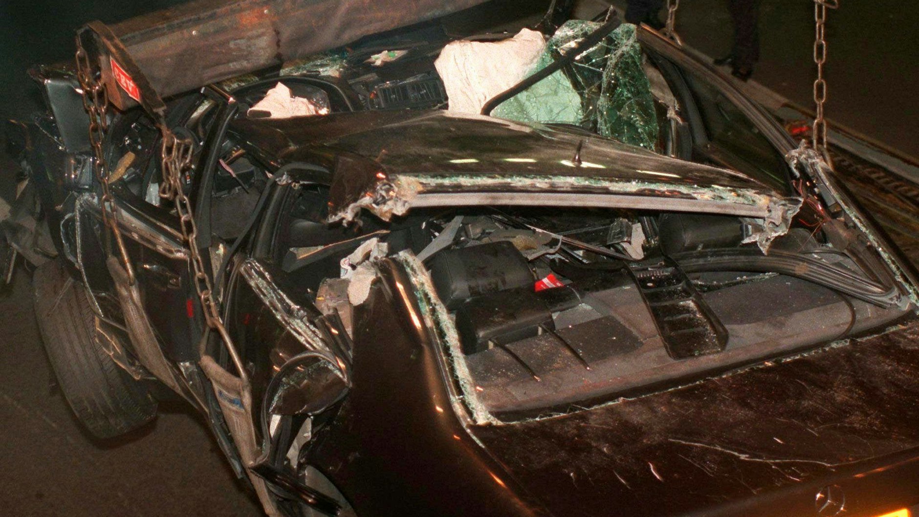 Das Unfallauto: In diesem Mercedes verunglückte Prinzessin Diana.