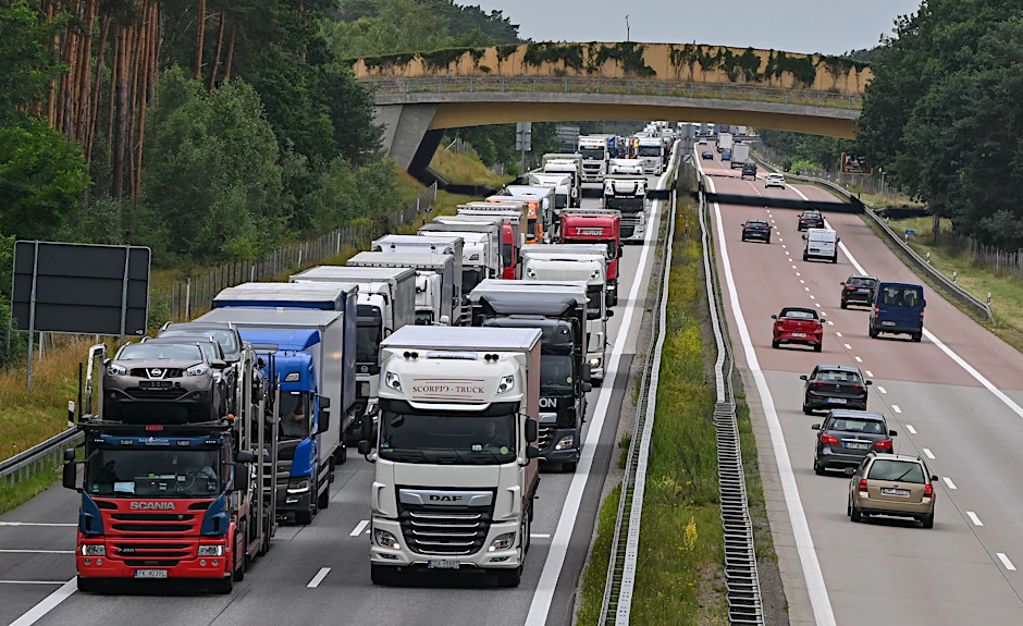 Stau im polnischen Grenzgebiet (Symbolbild).