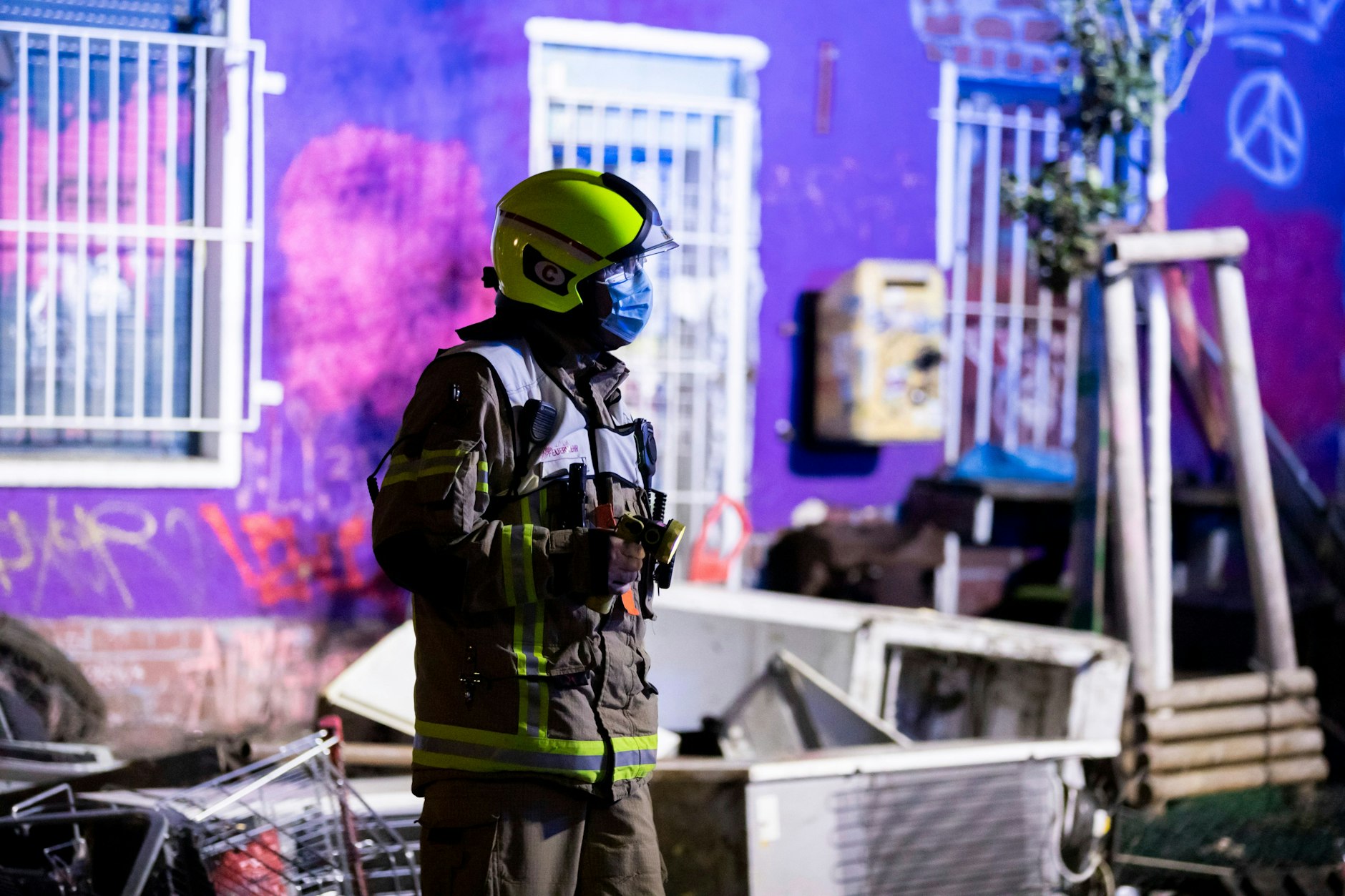 Ein Berliner Feuerwehrmann.