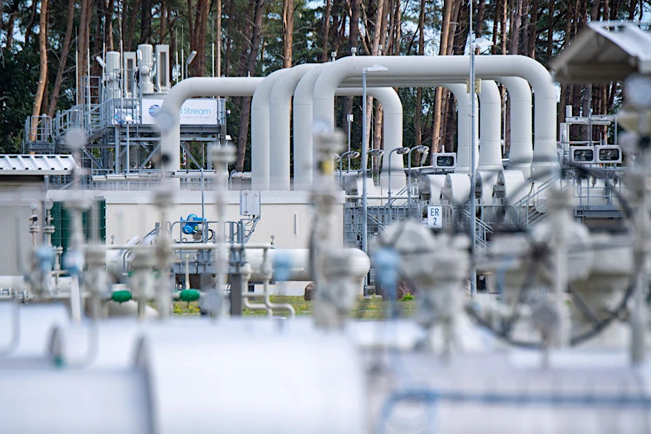 Die Gasempfangsstation der Ostseepipeline Nord Stream 1 im mecklenburgischen Lubmin.  