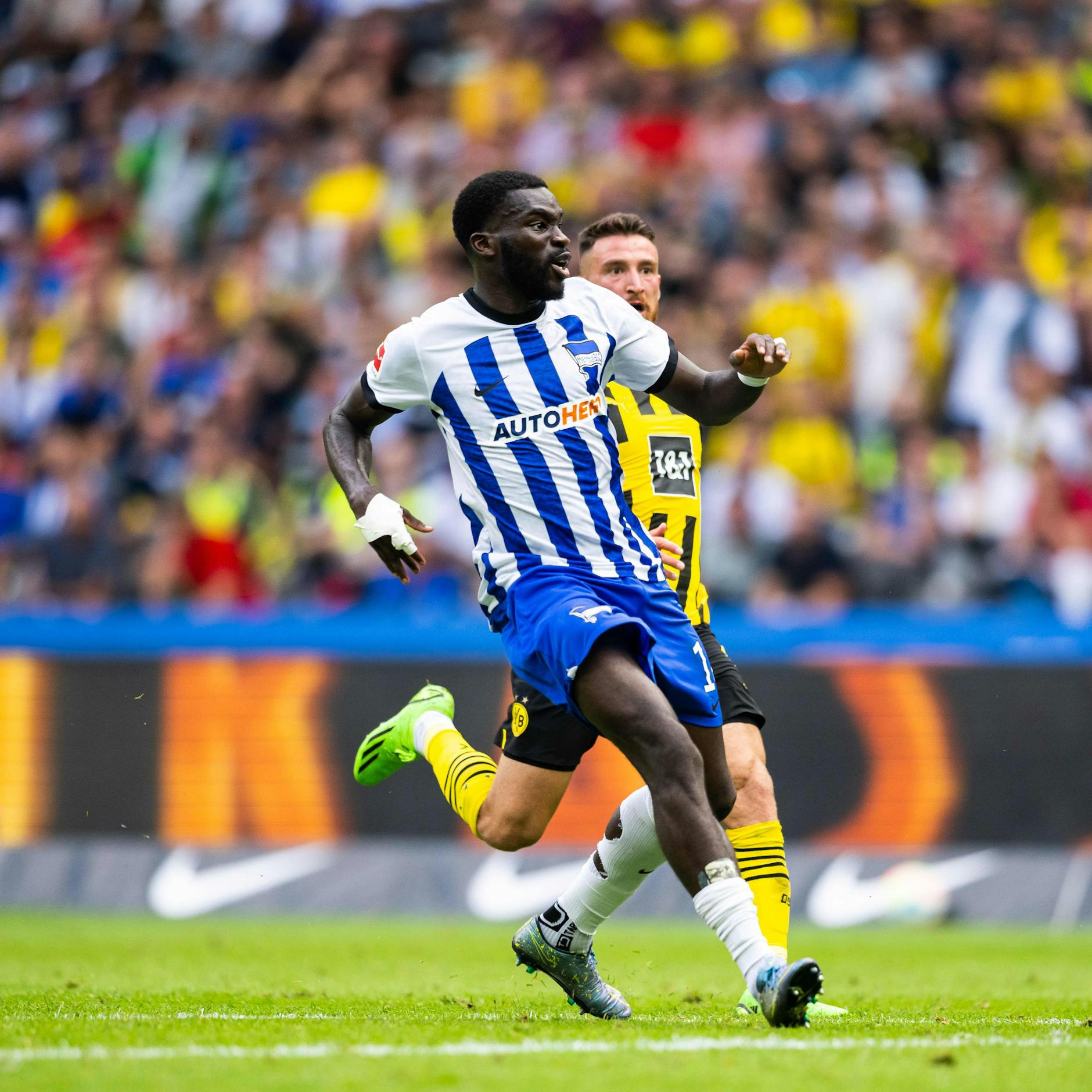 Stürmer Wilfried Kanga soll Hertha BSC aus dem Tabellenkeller schießen. Er kam für 4 Millionen Euro von Young Boys Bern.