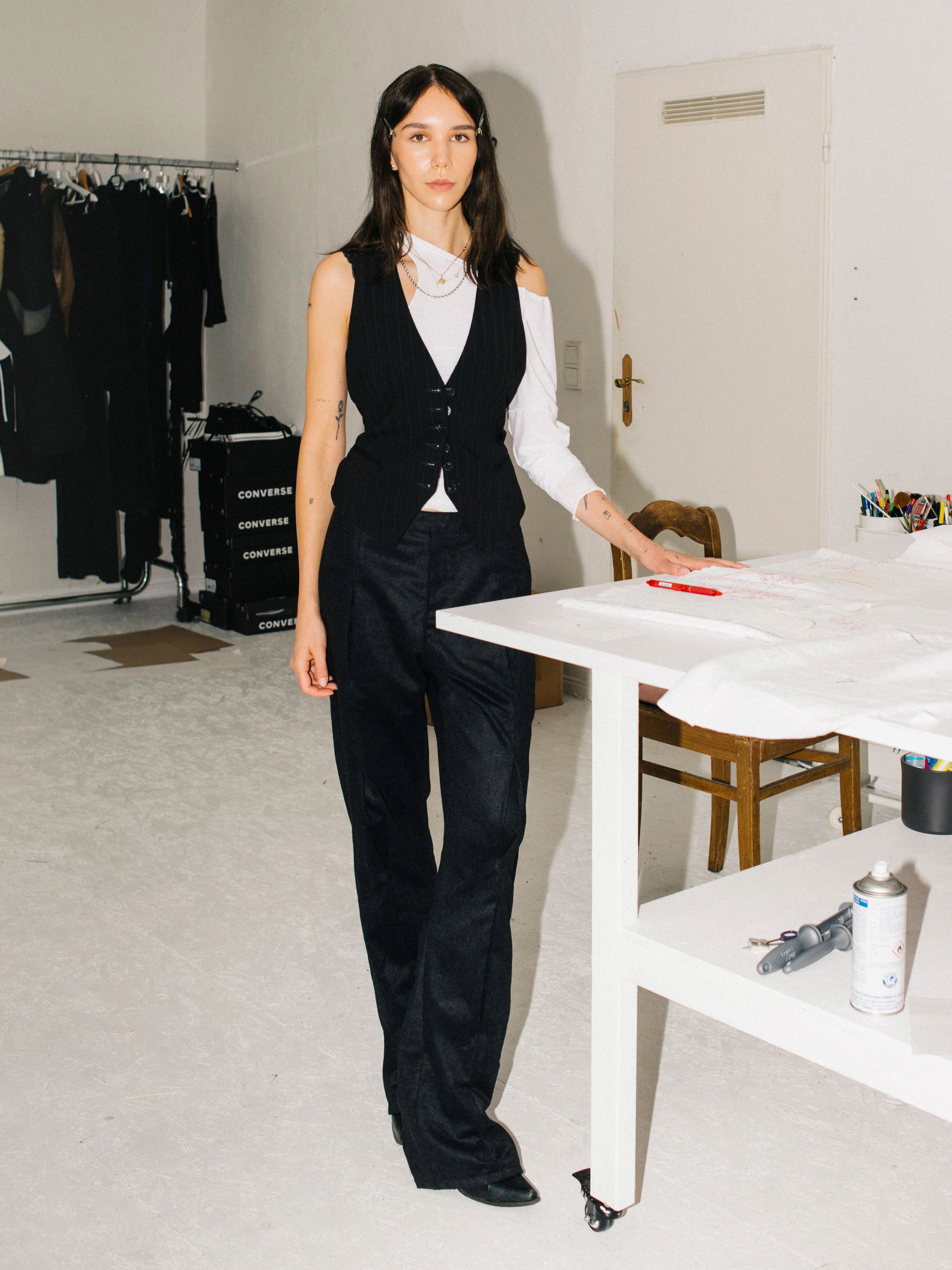 Designerin Rosa Dahl wirkt eineinhalb Wochen vor der Show gelassen.