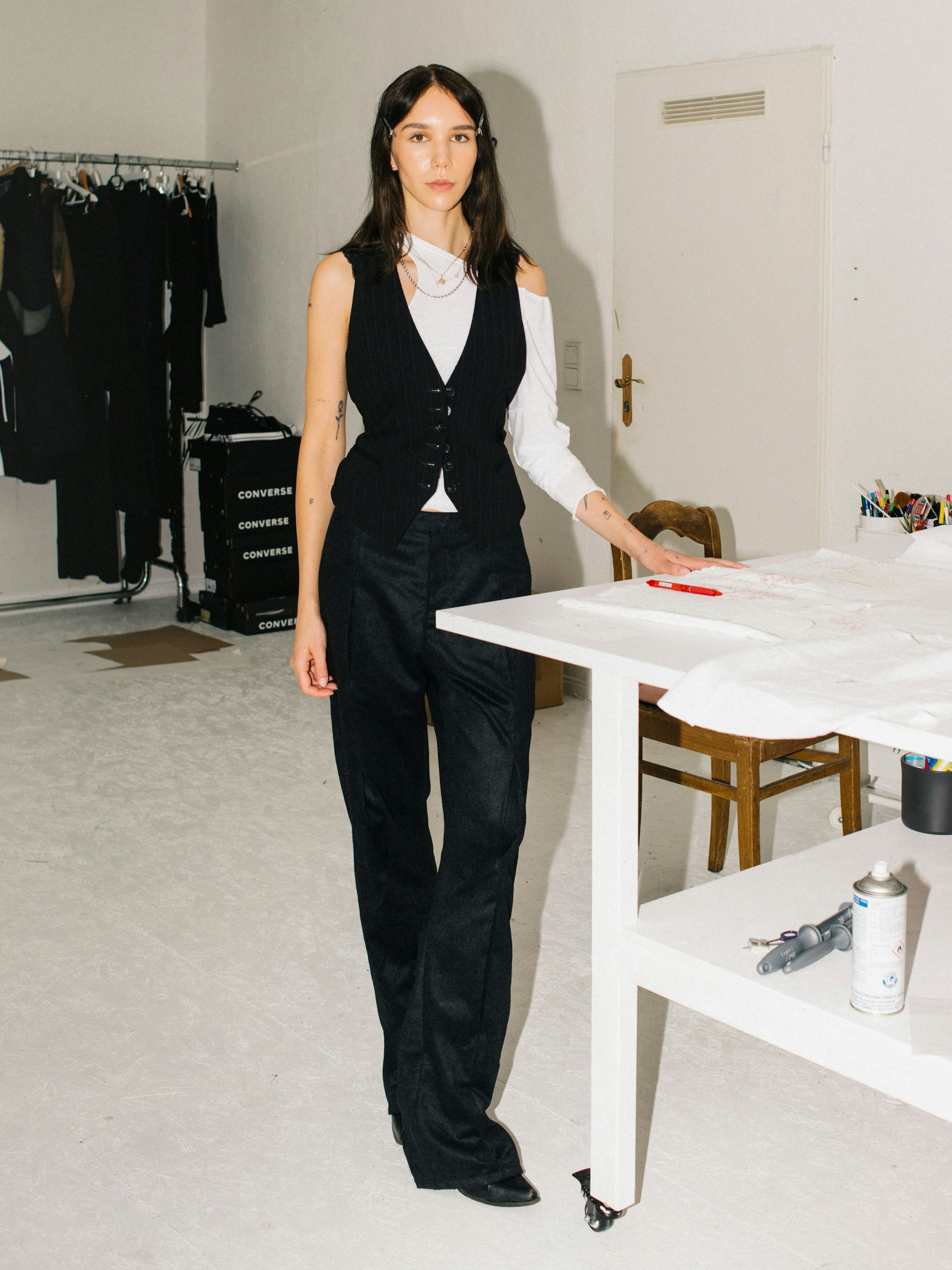 Designerin Rosa Dahl wirkt eineinhalb Wochen vor der Show gelassen.