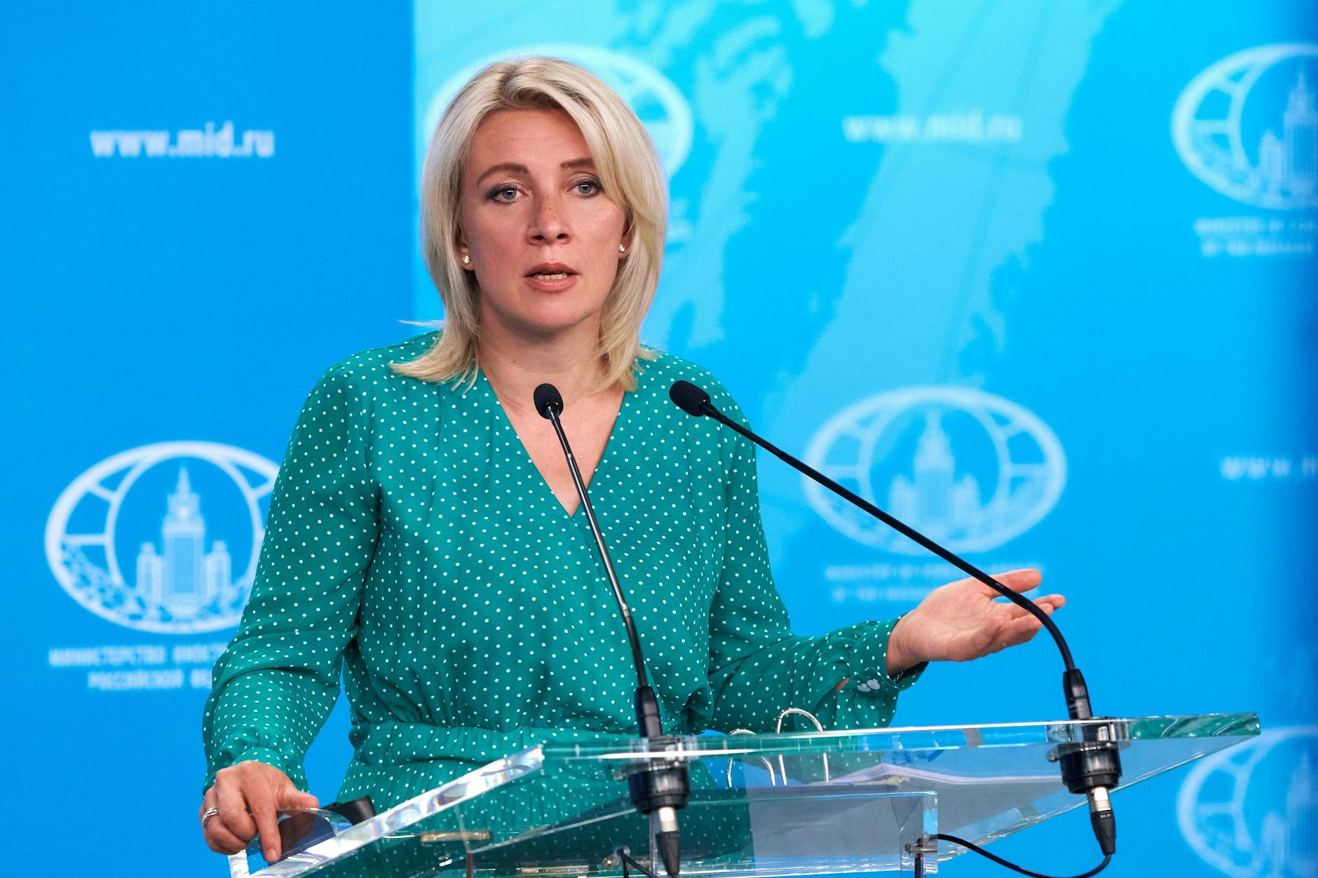 Die Sprecherin des russischen Außenministeriums, Maria Sacharowa. 