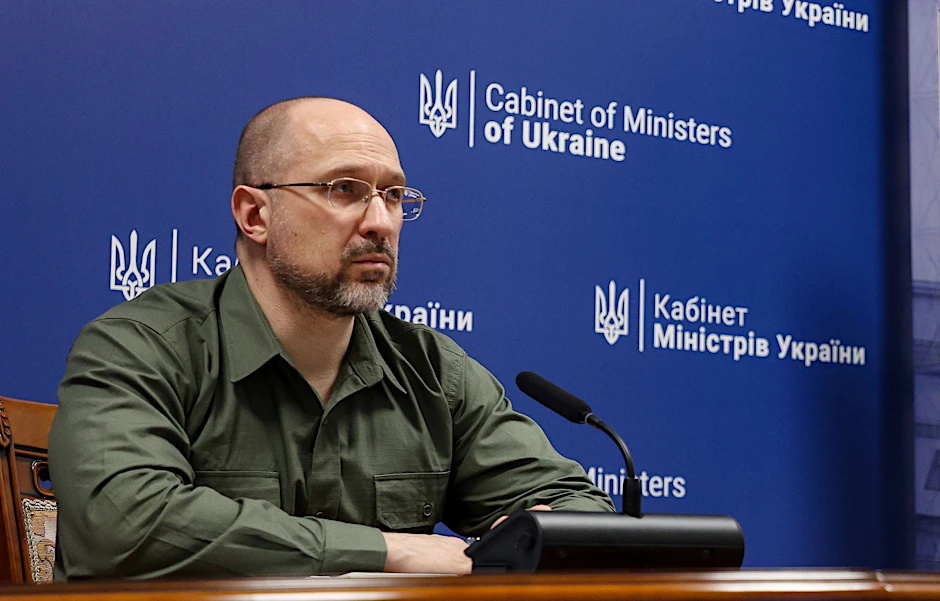 HANDOUT - «Wer in Deutschland Diskussionen über Kriegsmüdigkeit anzettelt, sollte sich russische Talkshows anschauen. Da wird auch über Deutschlands Schicksal gesprochen (...)»: der ukrainische Ministerpräsident Denys Schmyhal.   der Ukraine/dpa