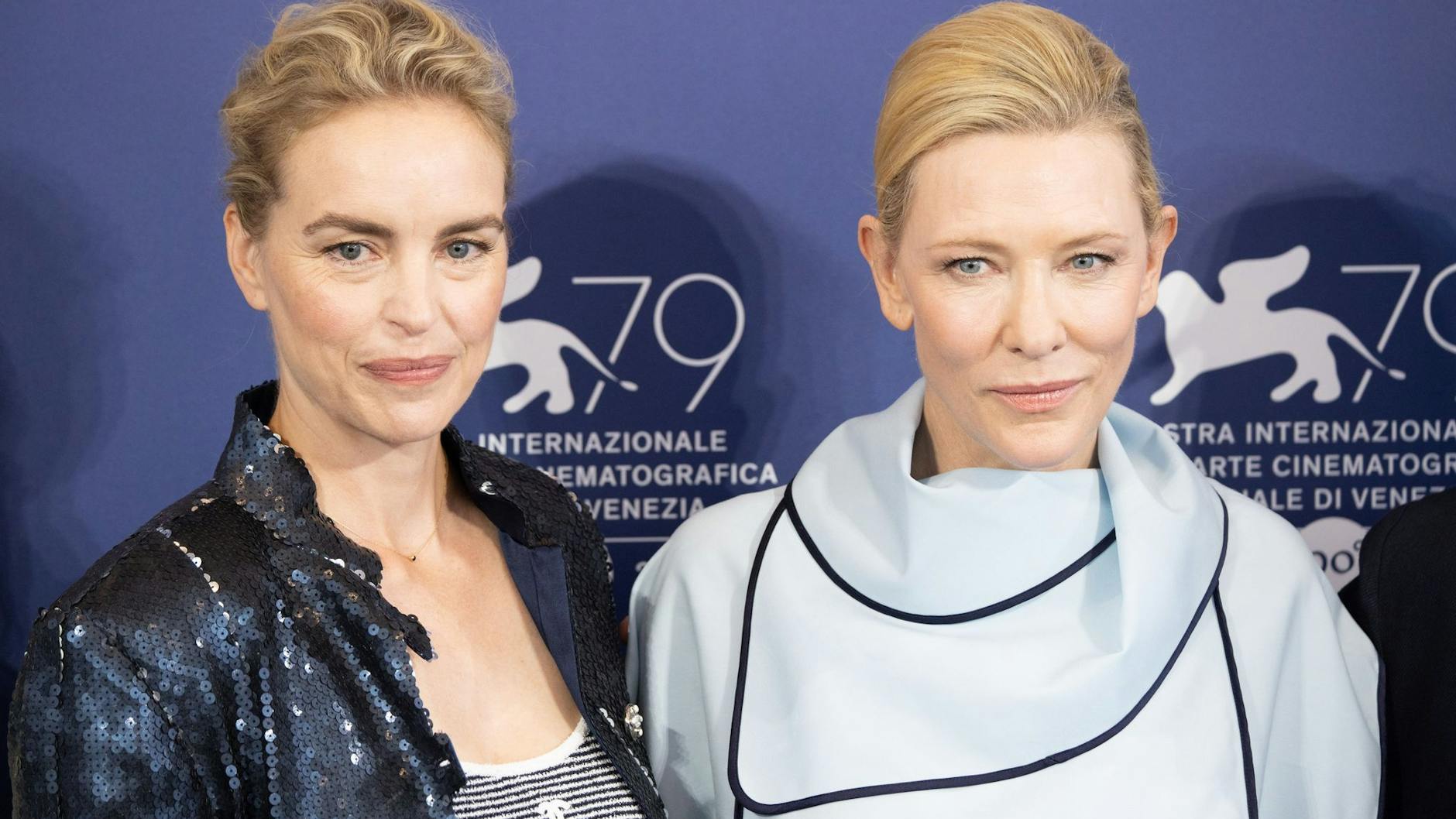 Nina Hoss und Cate Blanchett stellten ihren Film „Tàr“ in Venedig vor.