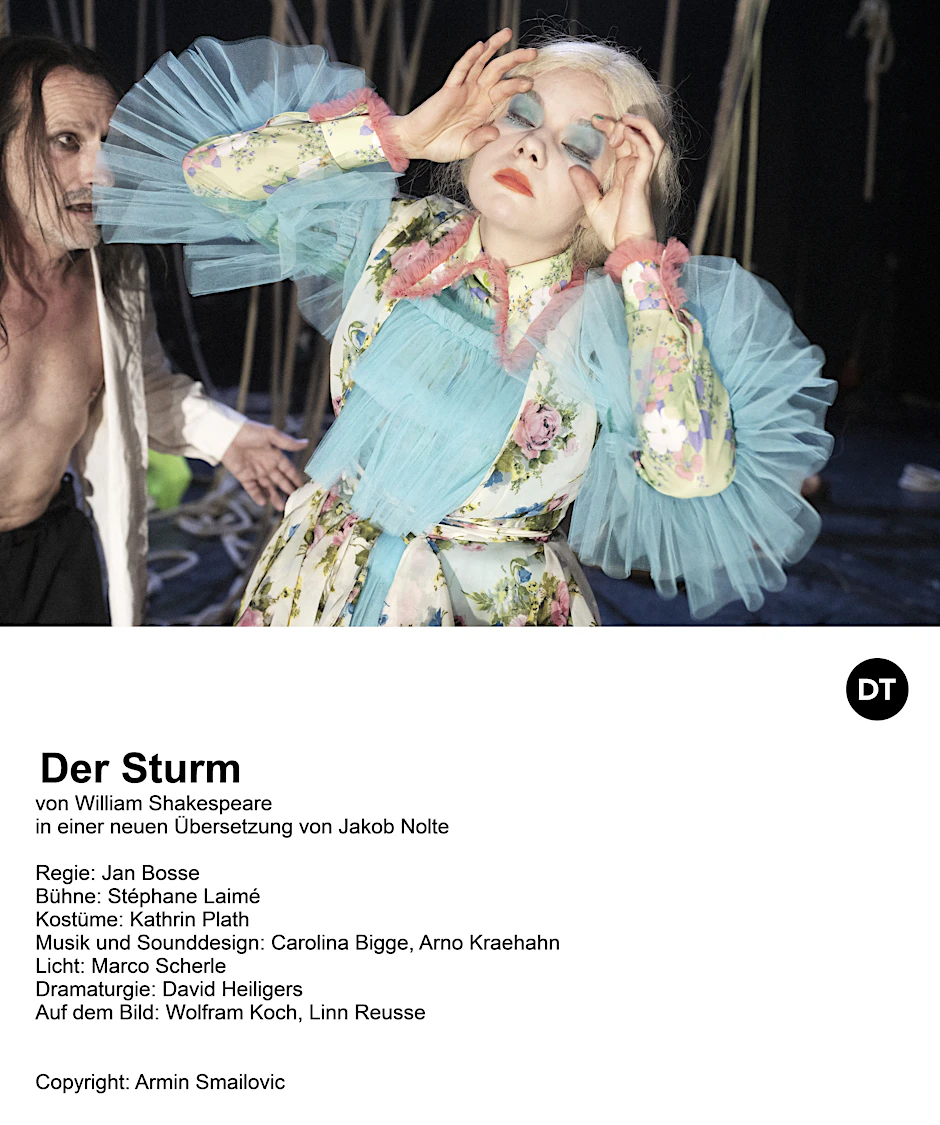Wolfram Koch und Linn Reusse spielen in Jan Bosses Inszenierung „Der Sturm“.