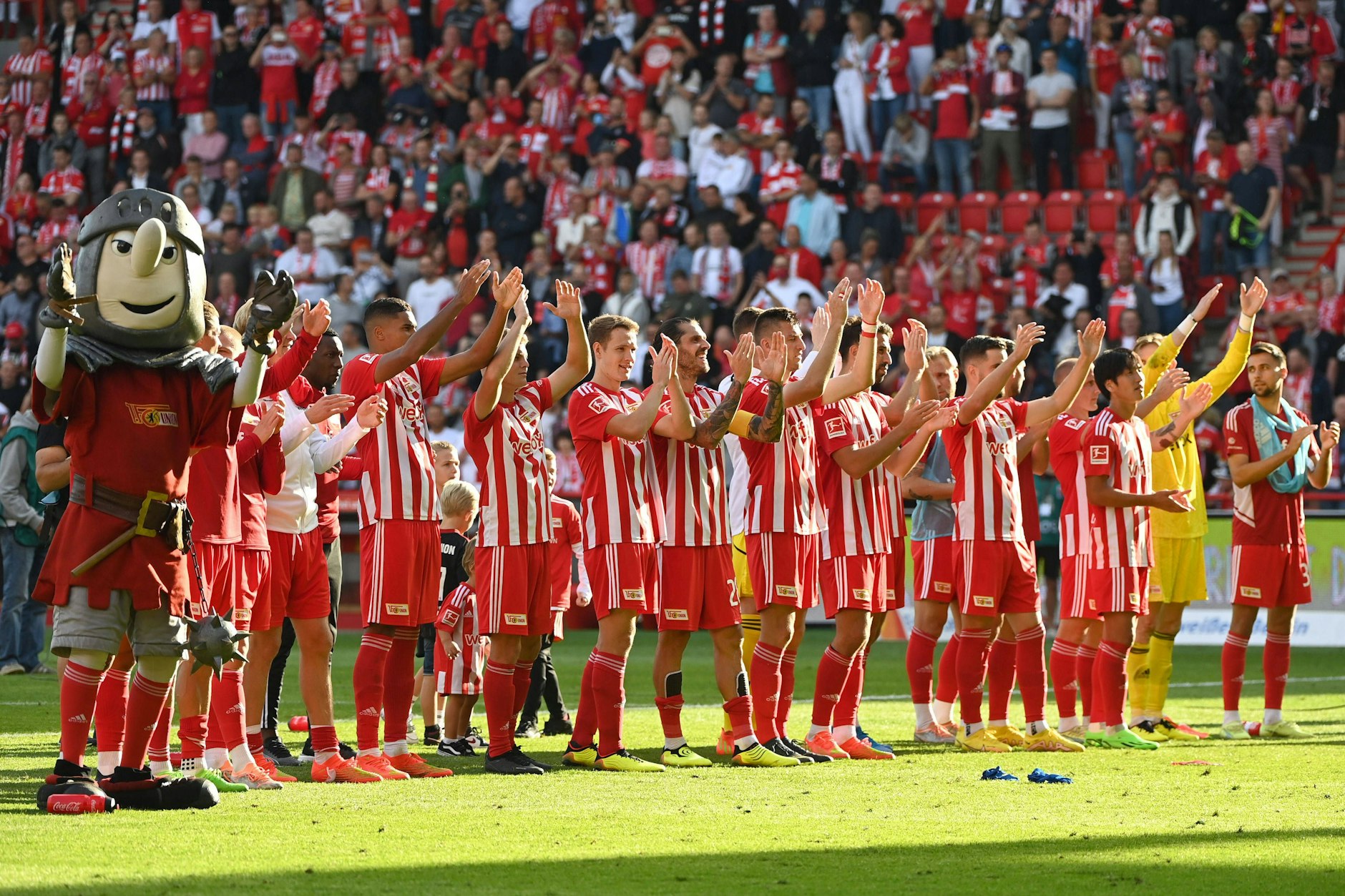 Spieler des 1. FC Union in der Alten Försterei