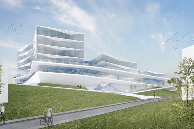 So soll das neue Medienzentrum aussehen: Der Entwurf des Architekturbüros „Wurm + Wurm Architekten Ingenieure GmbH“ gewann Platz Eins des Realisierungswettbewerbes.