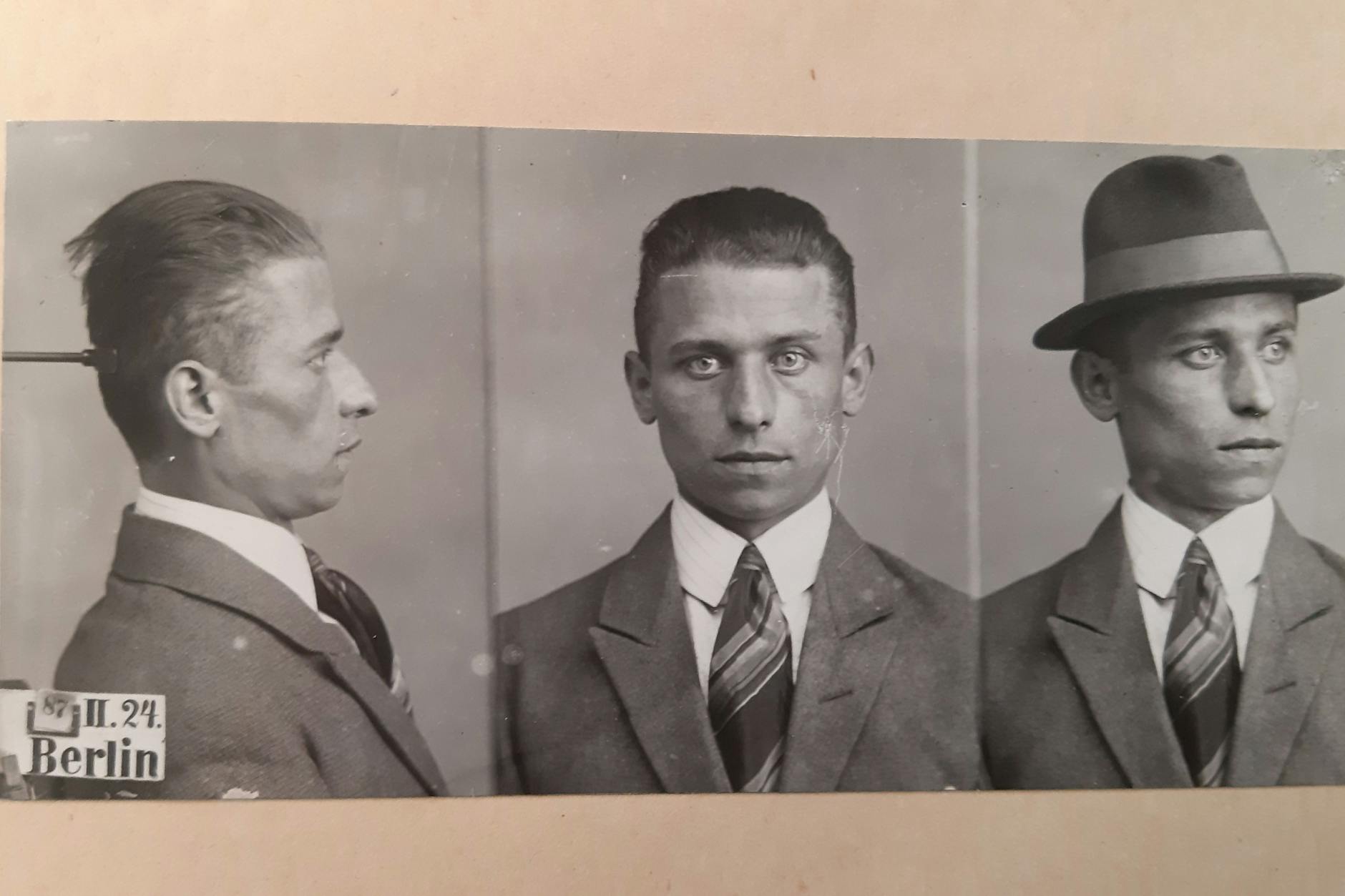 Bruno Gerth, Aufnahme der Berliner Kriminalpolizei aus dem Landesarchiv Berlin.