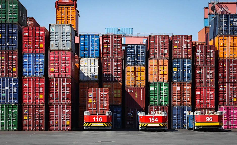 Ein Containerterminal.
