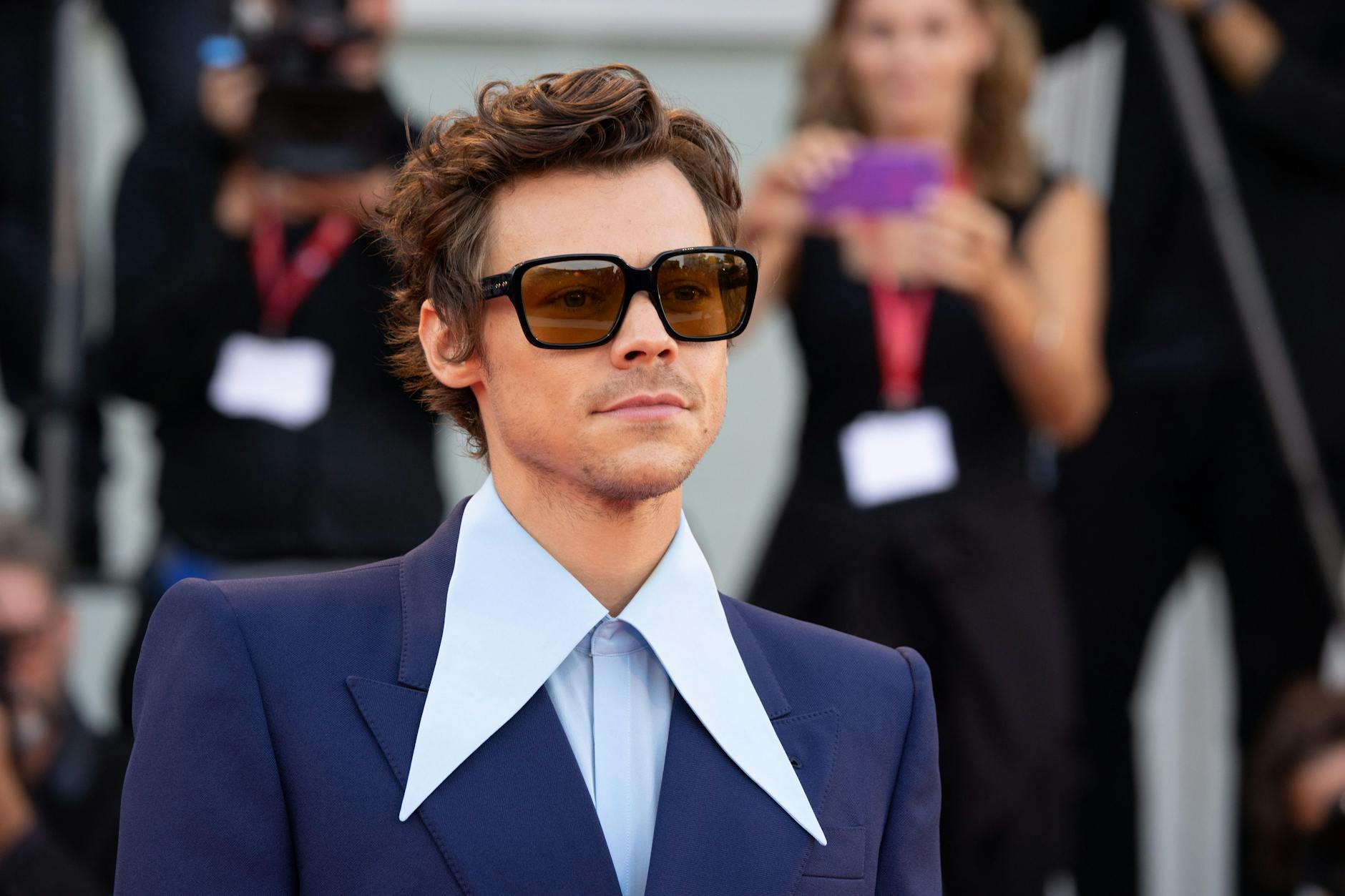 Mehr Kragen wagen: Harry Styles in Venedig. 