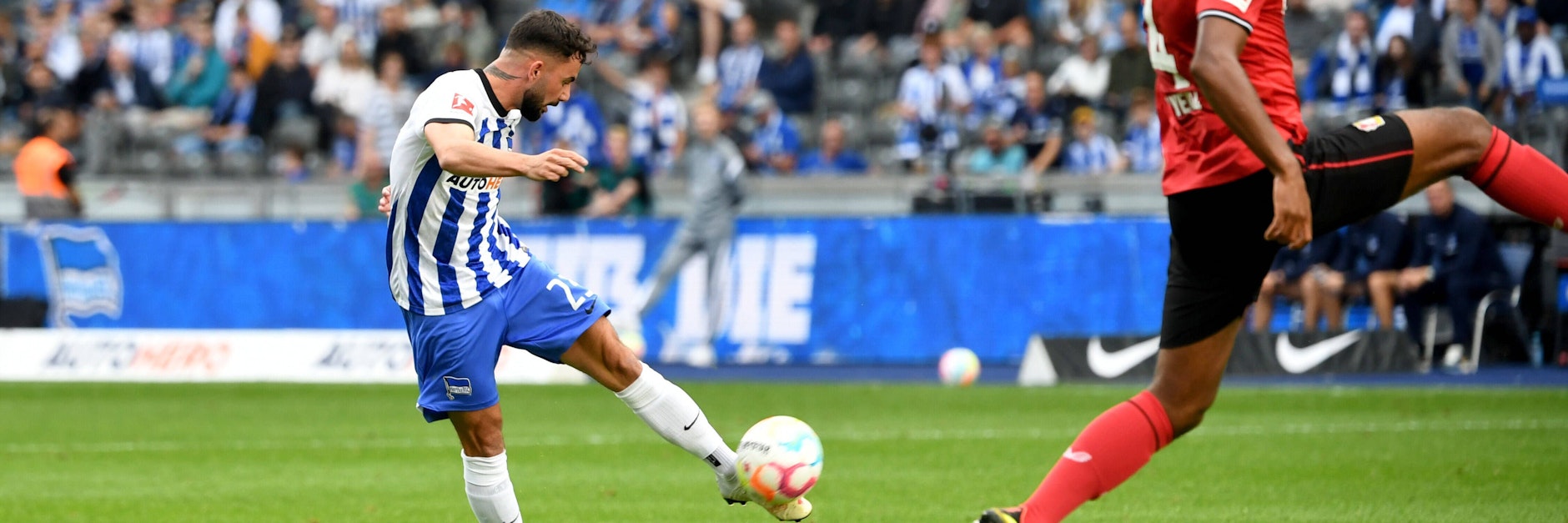 Herthas Marco Richter traf mit einem Traumtor gegen Bayer Leverkusen zum zwischenzeitlichen 2:1.&nbsp;