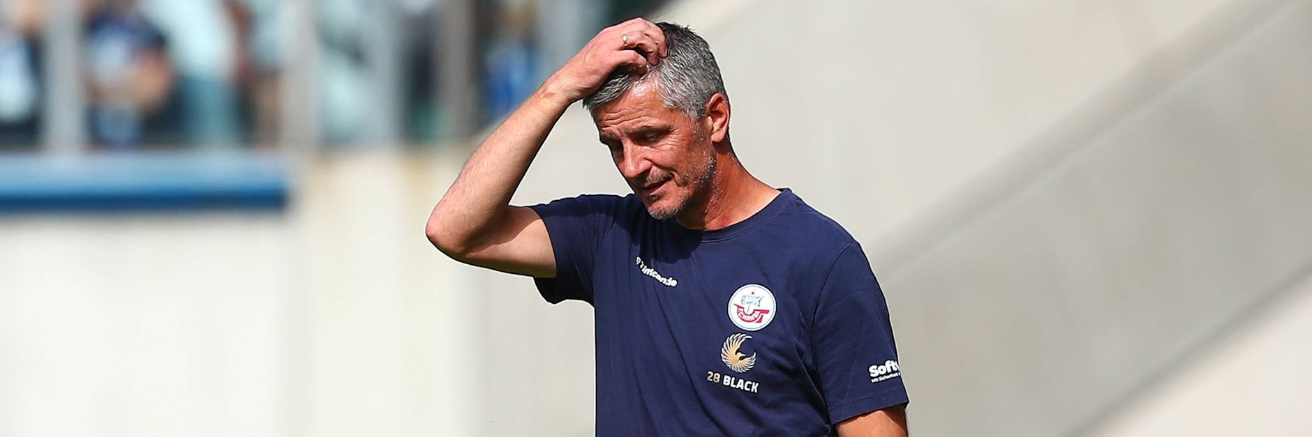 Trainer Jens Härtel hofft, nach der Pleite in Düsseldorf mit Hansa Rostock im Heimspiel gegen Ex-Verein Magdeburg wieder zu punkten. 