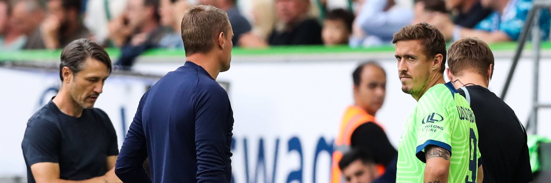 Max Kruse kontert die Kritik von Wolfsburg-Trainer Niko Kovac (l.). Natürlich auf Instagram.&nbsp;