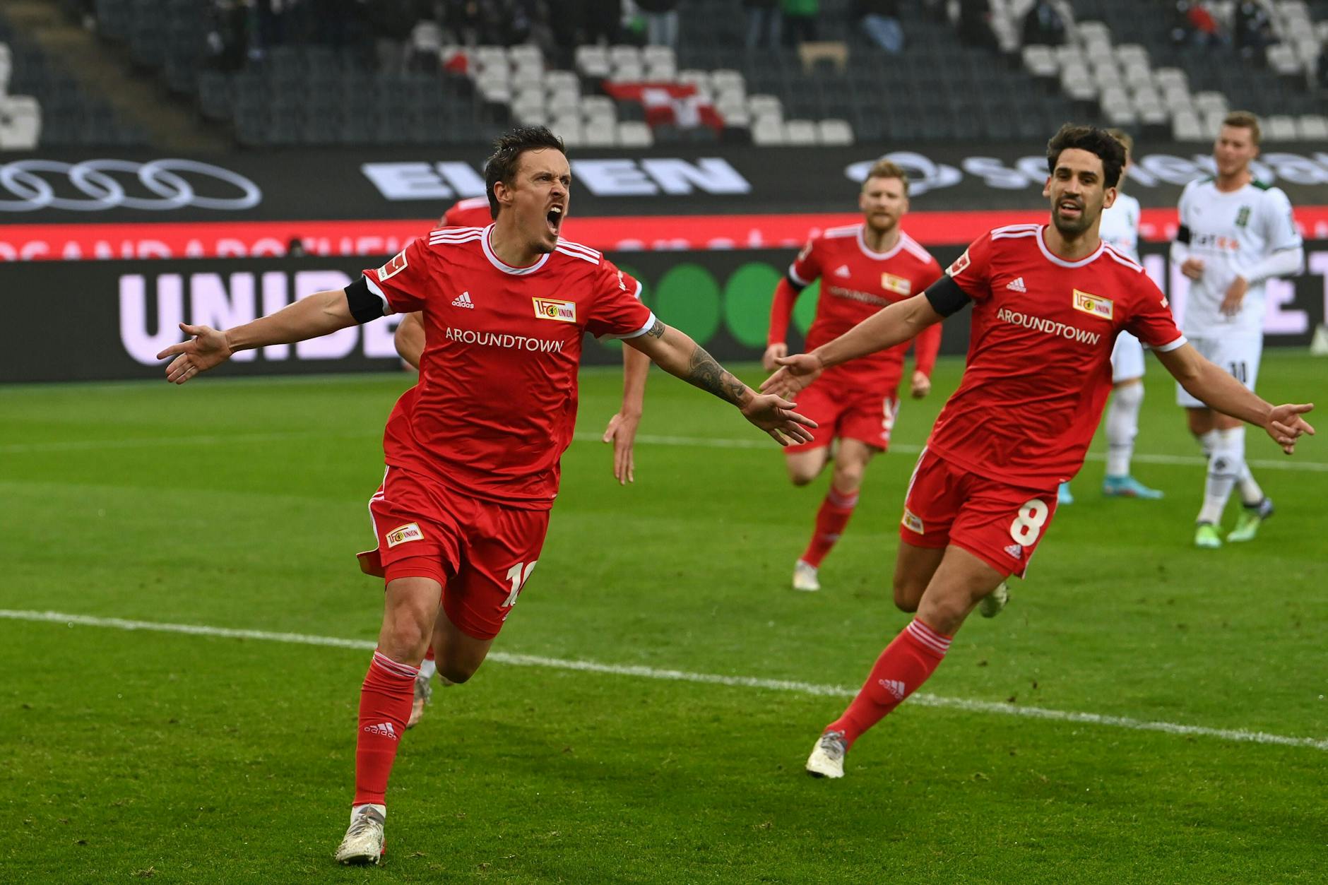 Im Januar jubelten Rani Khedira und Max Kruse noch gemeinsam für den 1. FC Union, kurze Zeit später wechselte Kruse zum VfL Wolfsburg.