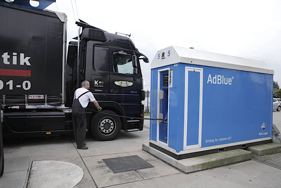 Eine AdBlue-Tankstelle in Deutschland