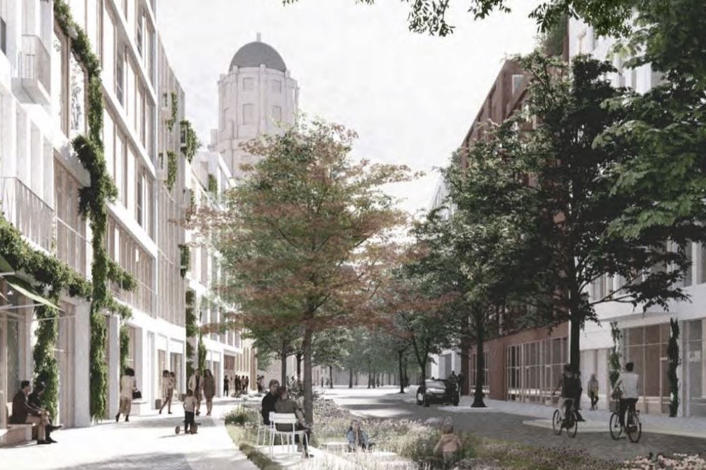 Neues Stadtquartier mit viel Grün: So stellen sich die Planer des Teams OS Arkiteker und Czyborra Klingbeil Architekturwerkstatt den Molkenmarkt vor.