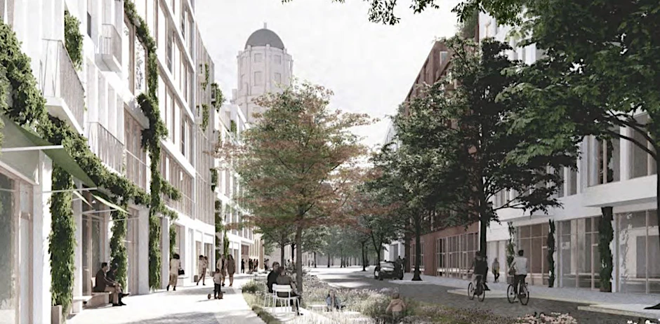 Neues Stadtquartier mit viel Grün: So stellen sich die Planer des Teams OS Arkiteker und Czyborra Klingbeil Architekturwerkstatt den Molkenmarkt vor.