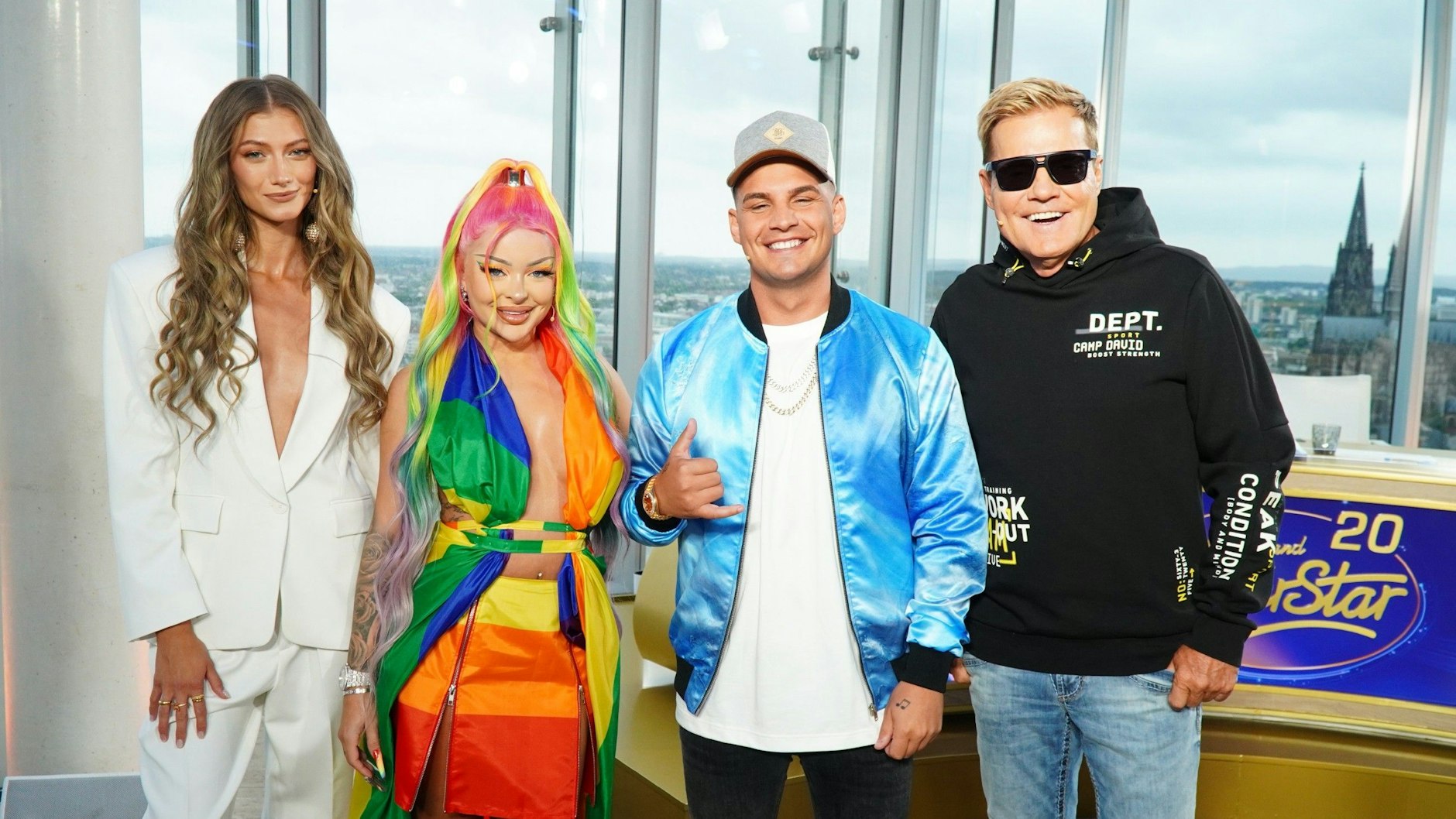 Die DSDS-Jury: Leony, Katja Krasavice, Pietro Lombardi und Dieter Bohlen