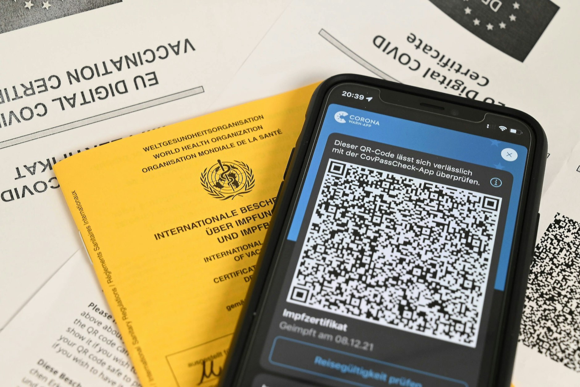Impfzertifikate der EU.