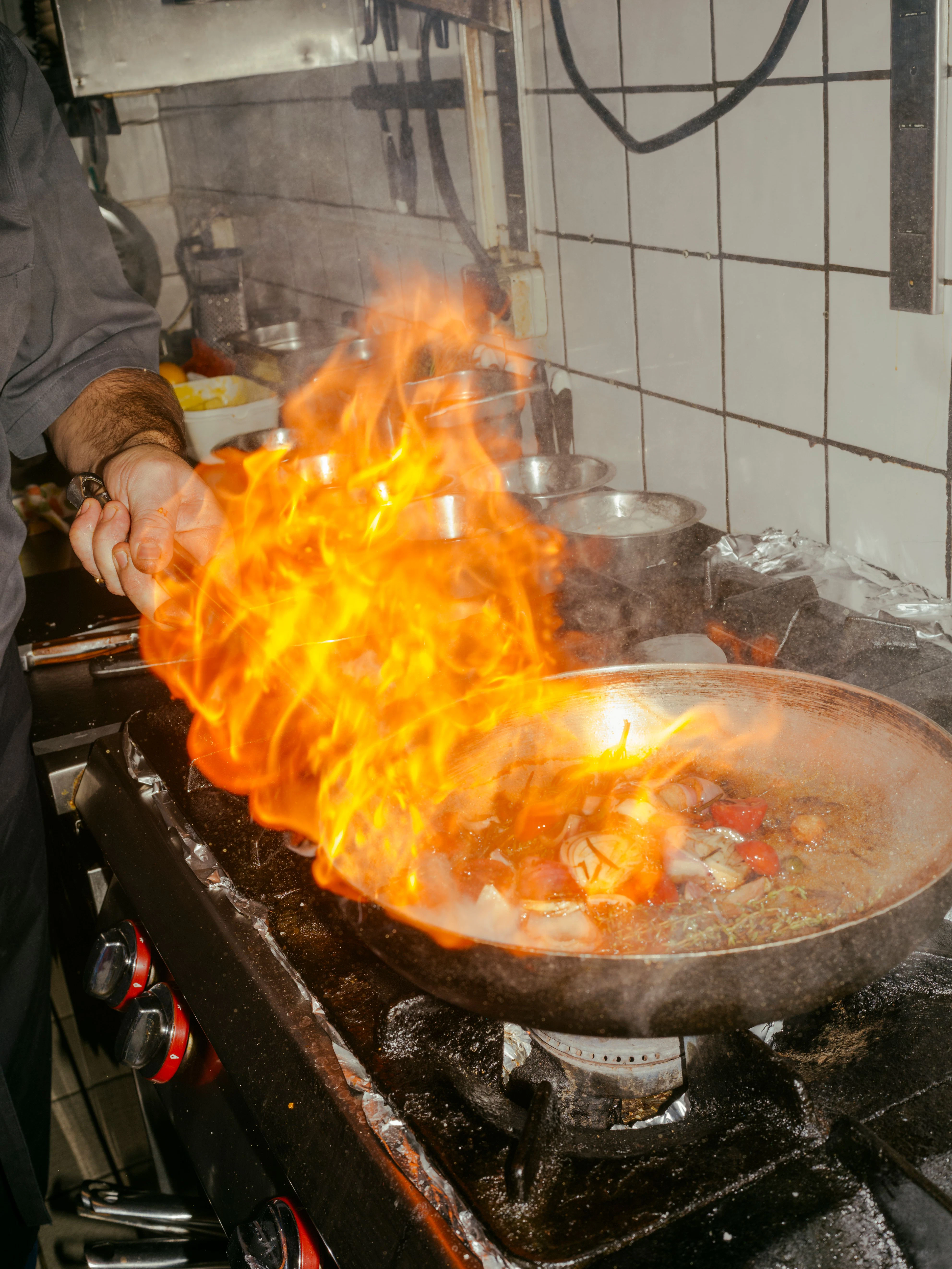 ...dann wird flambiert...