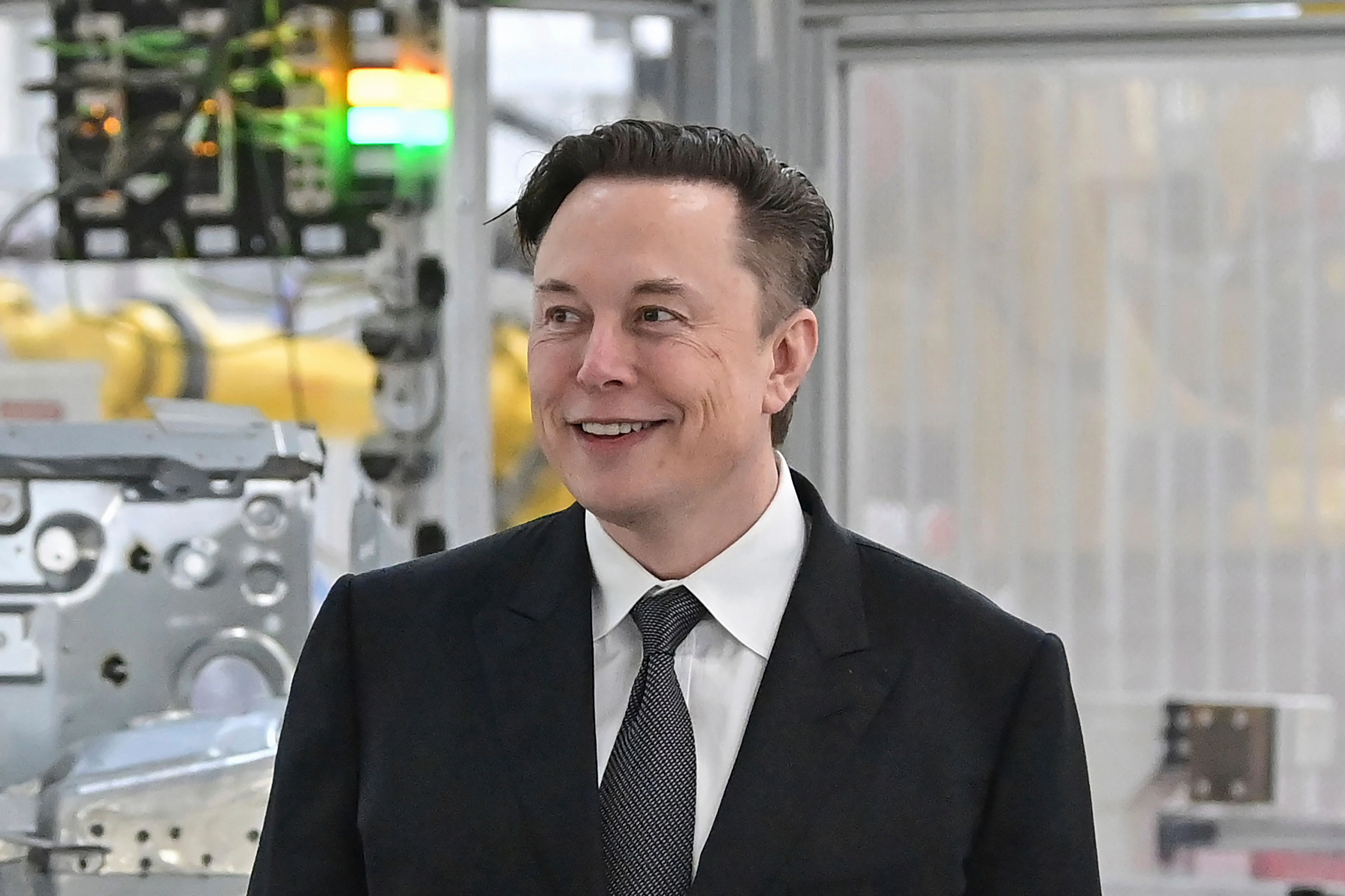 Tesla-Chef Elon Musk bei der Eröffnung der Gigafactory Berlin-Brandenburg in Grünheide im März 2022
