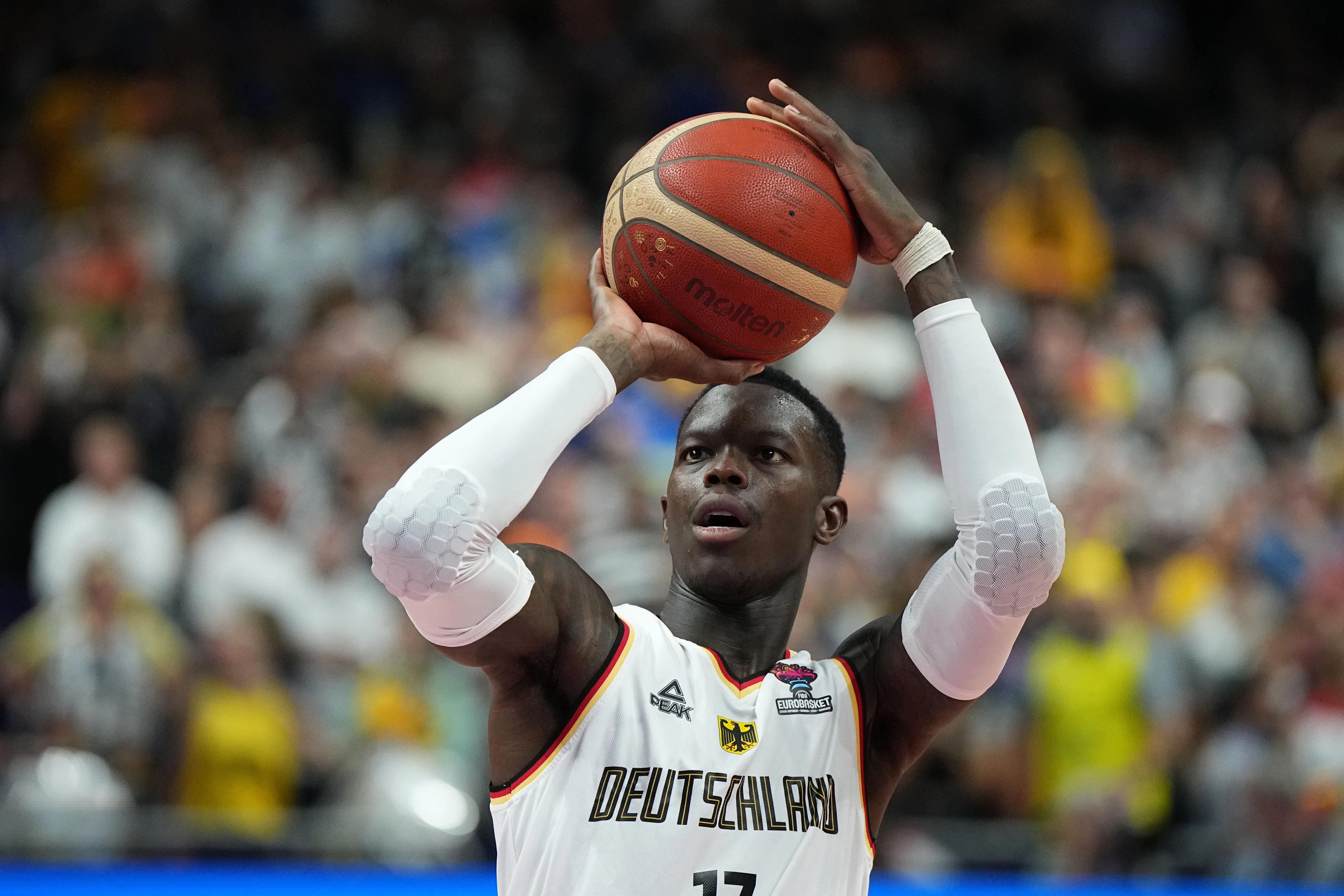Dennis Schröder (Deutschland) beim Freiwurf.&nbsp;