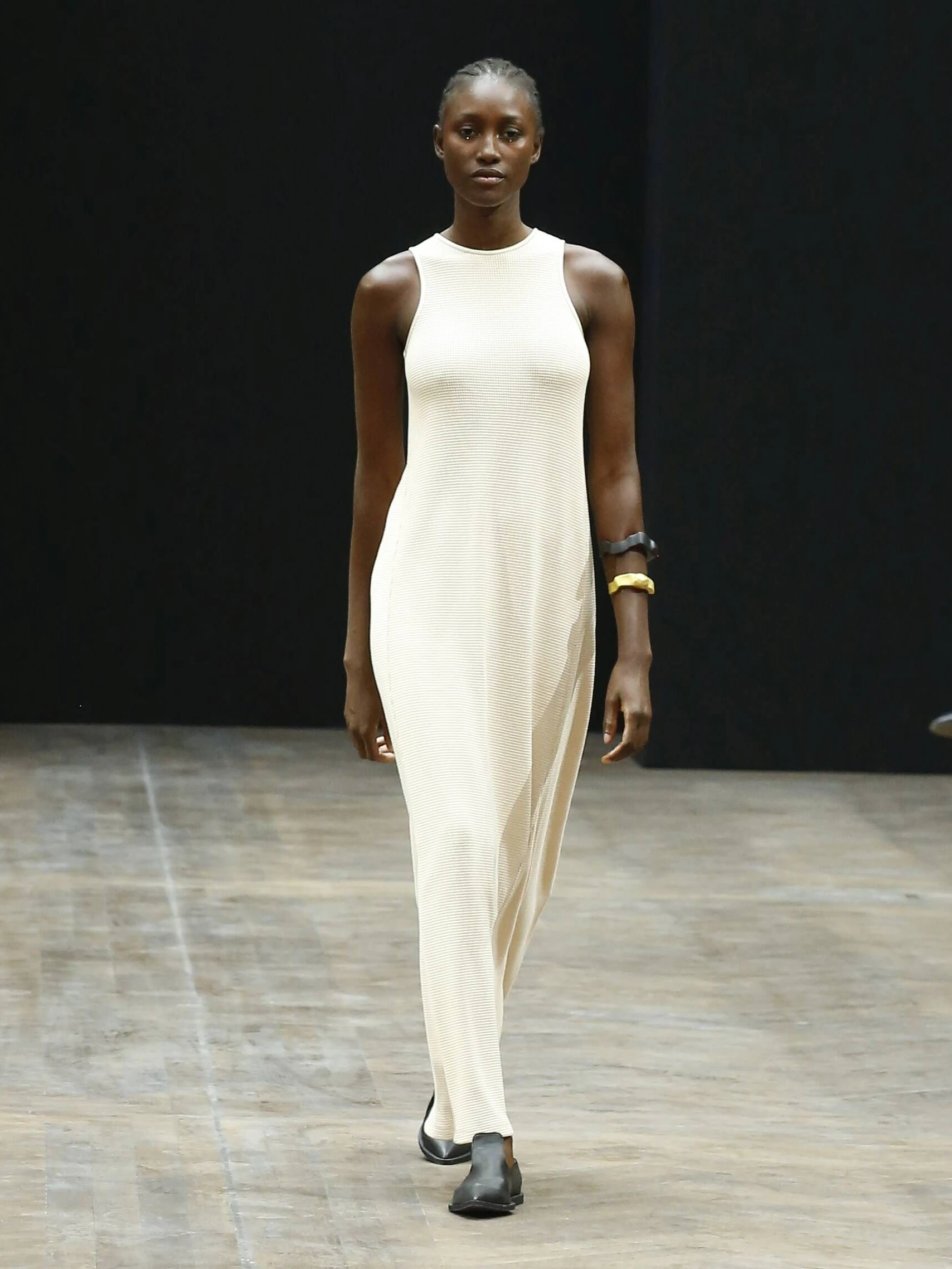 Schau auf der Berliner Fashion Week: ein Look der Marke Bobkova.