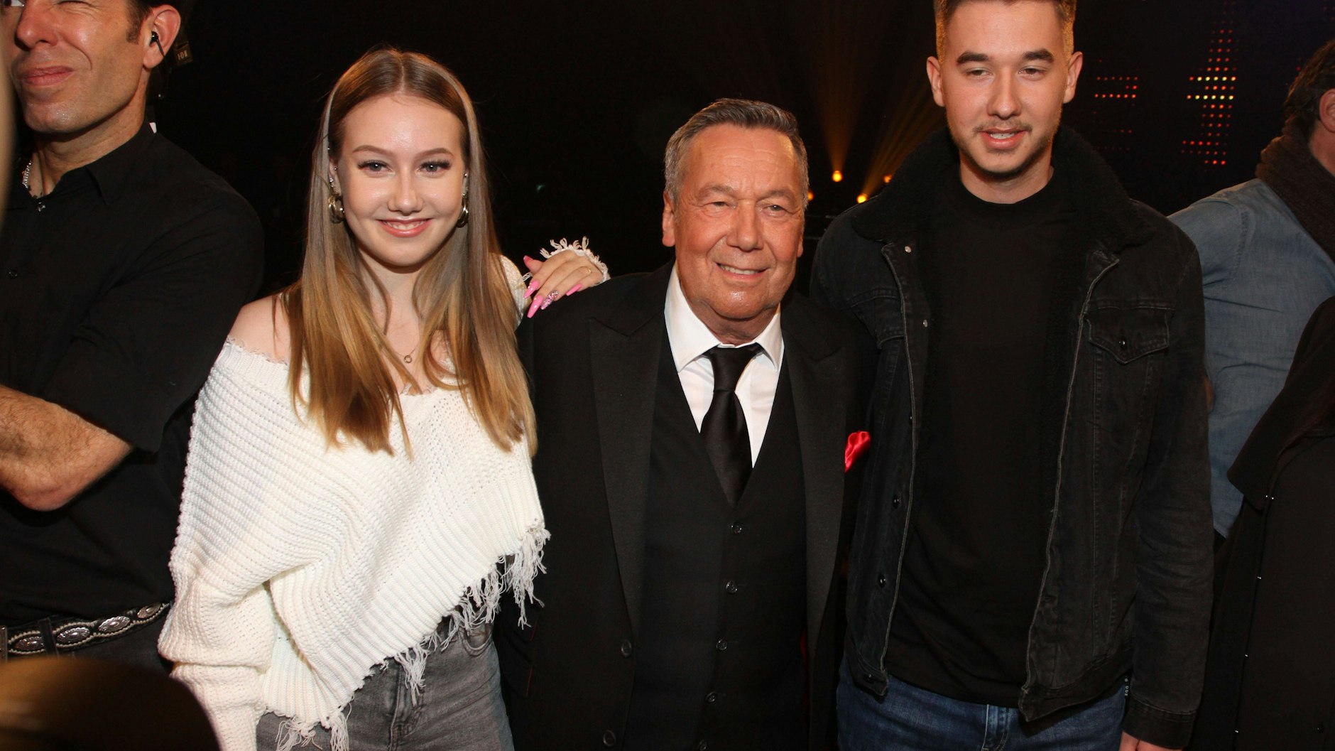 Roland Kaiser mit zwei seiner drei Kinder: Annalena und Jan.