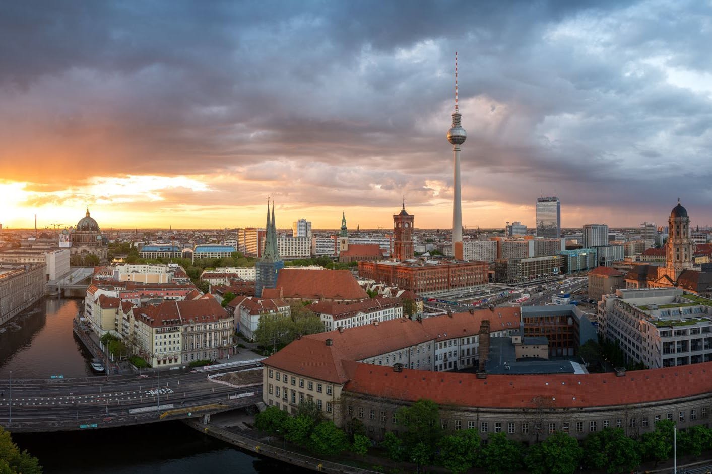 Sonnenuntergang in Berlin-Mitte