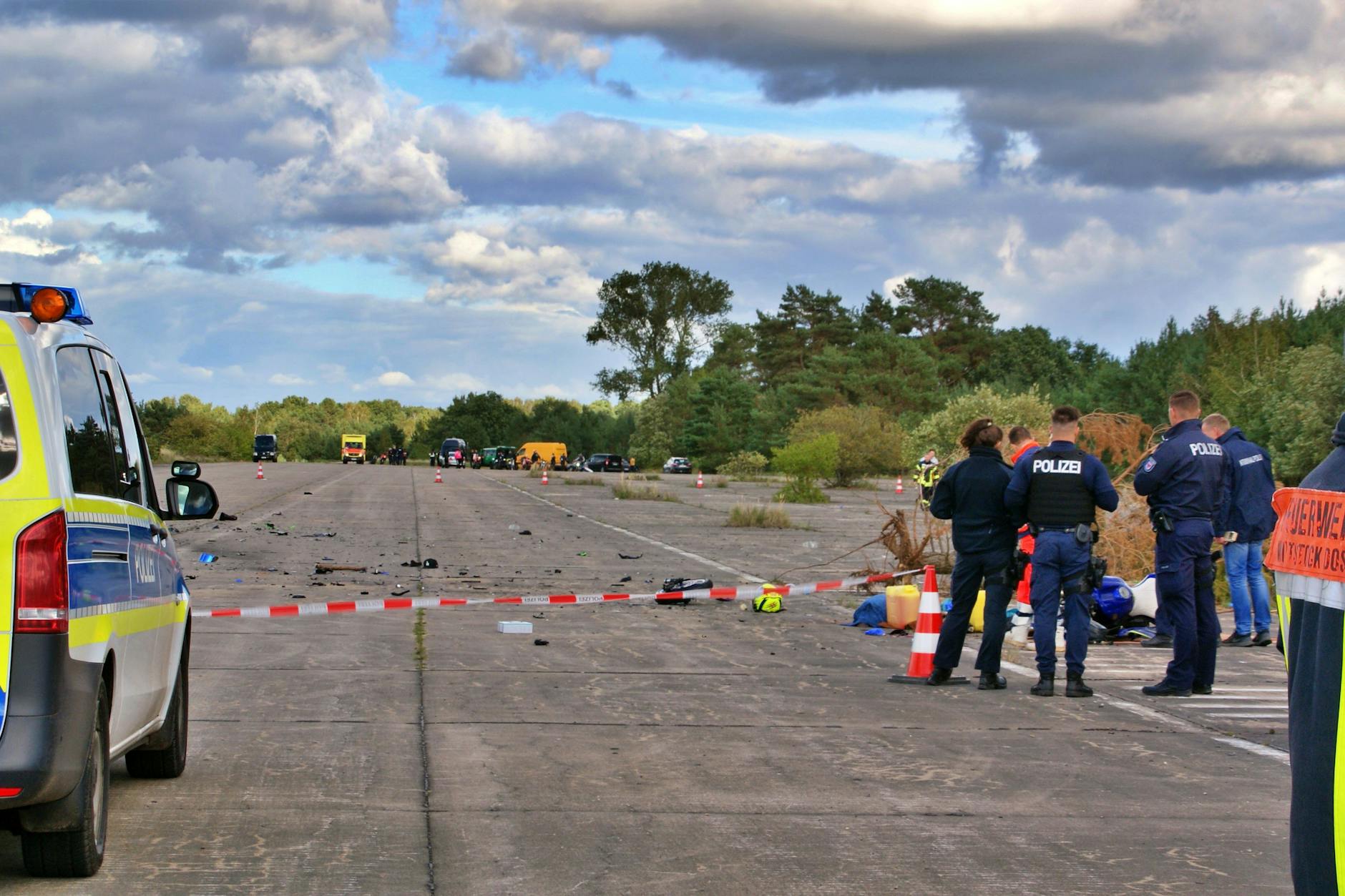 Bei dem Unfall auf einem Motorradtreffen in Alt Daber sind drei Biker getötet worden.