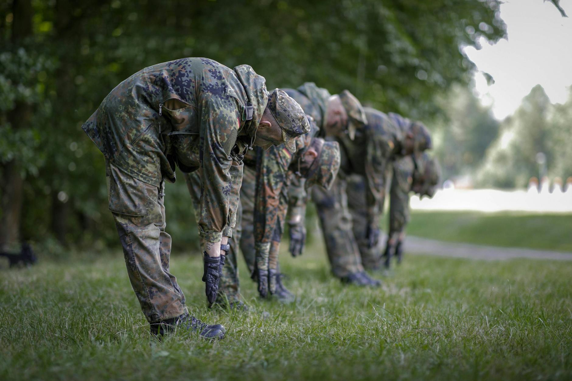 Rekruten der Bundeswehr bei der Sportausbildung