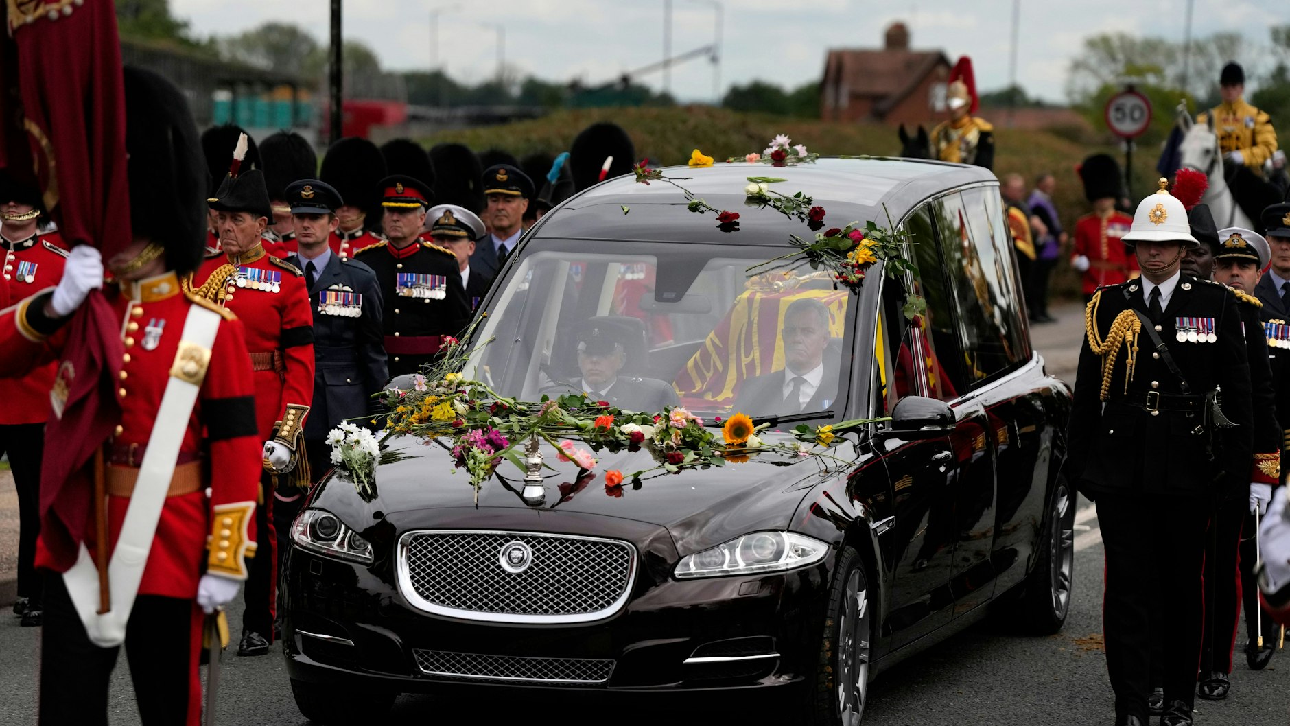 Ankunft des Sarges in Windsor.