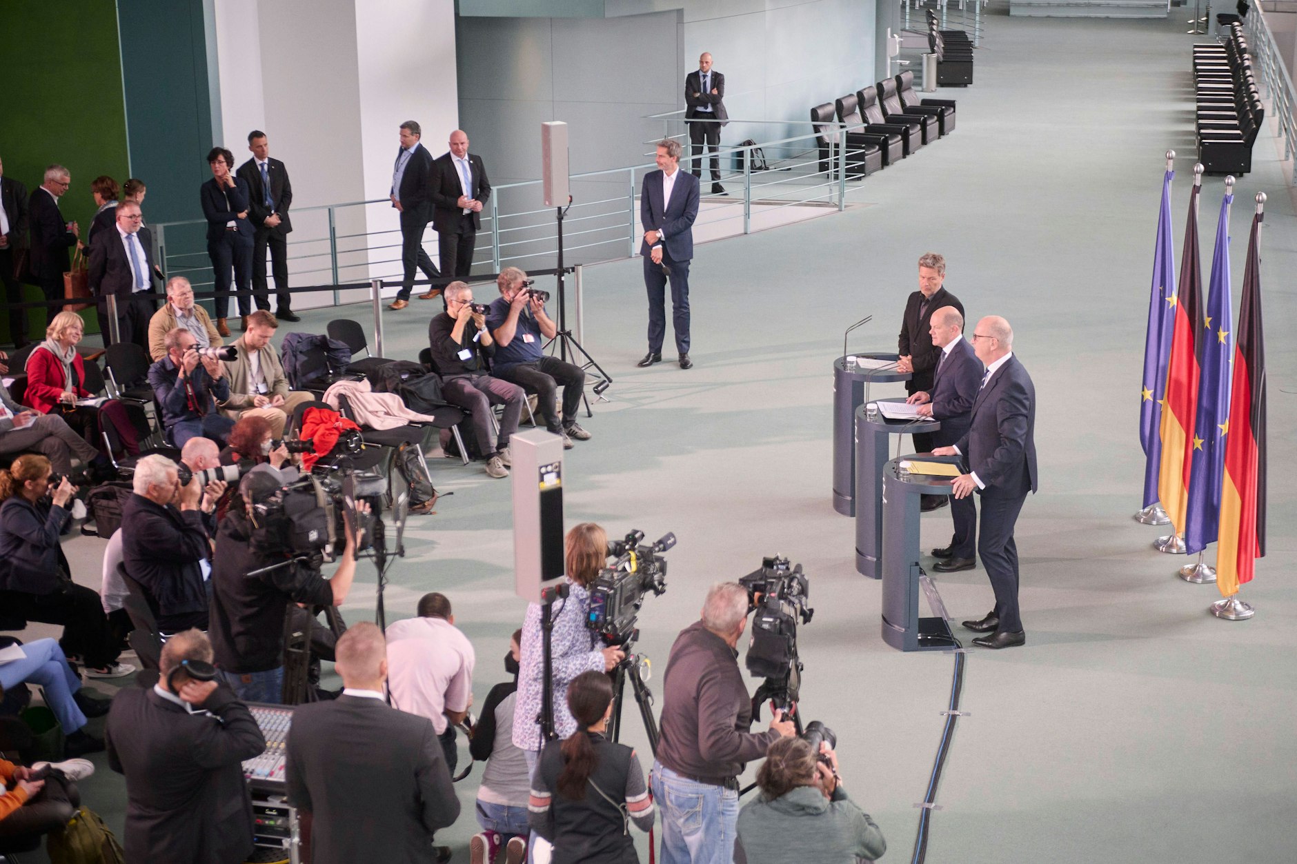 Hauptstadtpresse bei der Arbeit