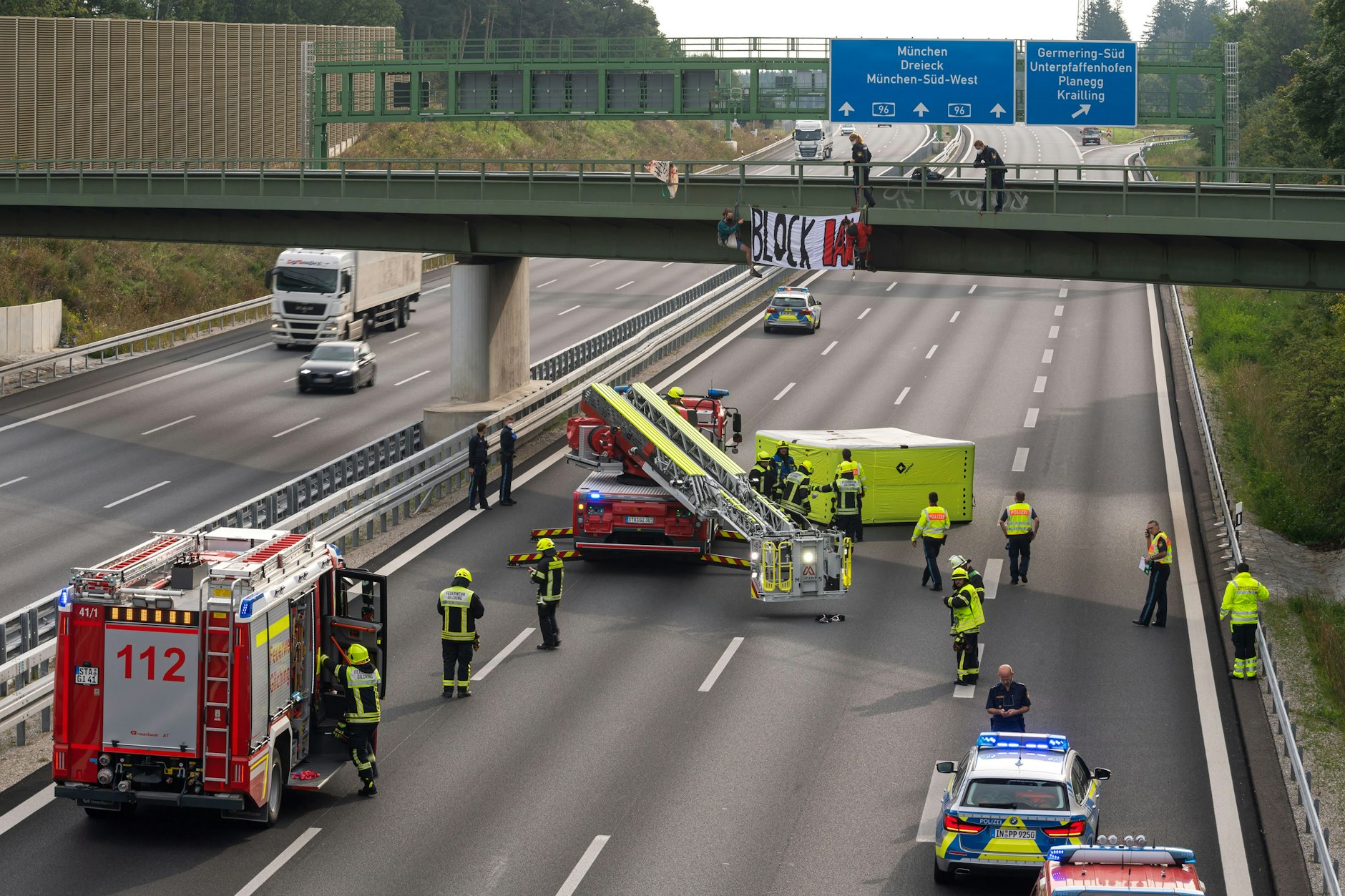 An dieser Protestaktion nahm die Angeklagte teil.