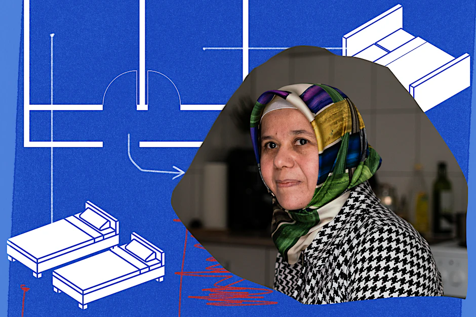 Frau Yildirim floh mit ihrer Familie nach dem Putschversuch in der Türkei nach Deutschland. Nun lebt sie mit ihrem Mann und ihren zwei Kindern in einer 1,5-Zimmer-Wohnung in Neukölln.&nbsp;