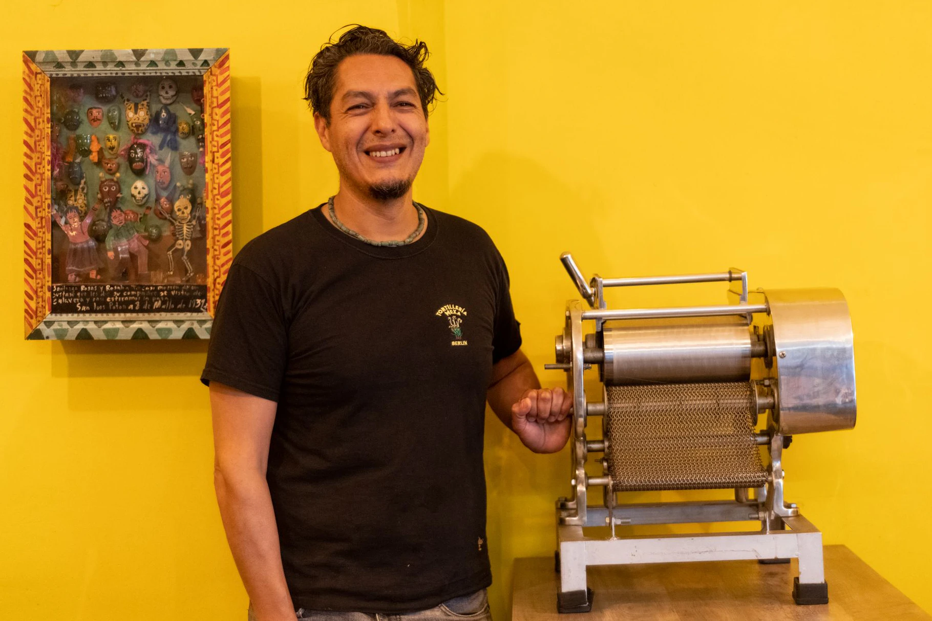 Er setzt auf maschinelle Unterstützung: Marcelo Omar Reyes von der Tortilleria Mexa.