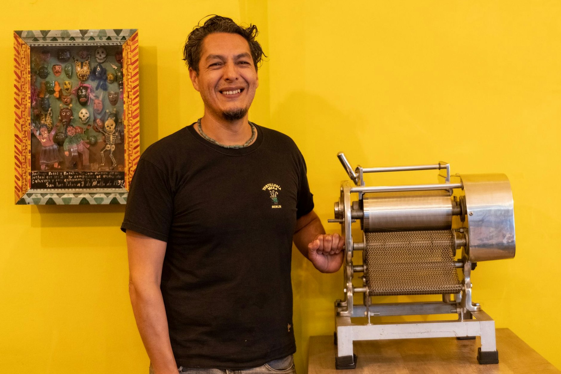 Er setzt auf maschinelle Unterstützung: Marcelo Omar Reyes von der Tortilleria Mexa.