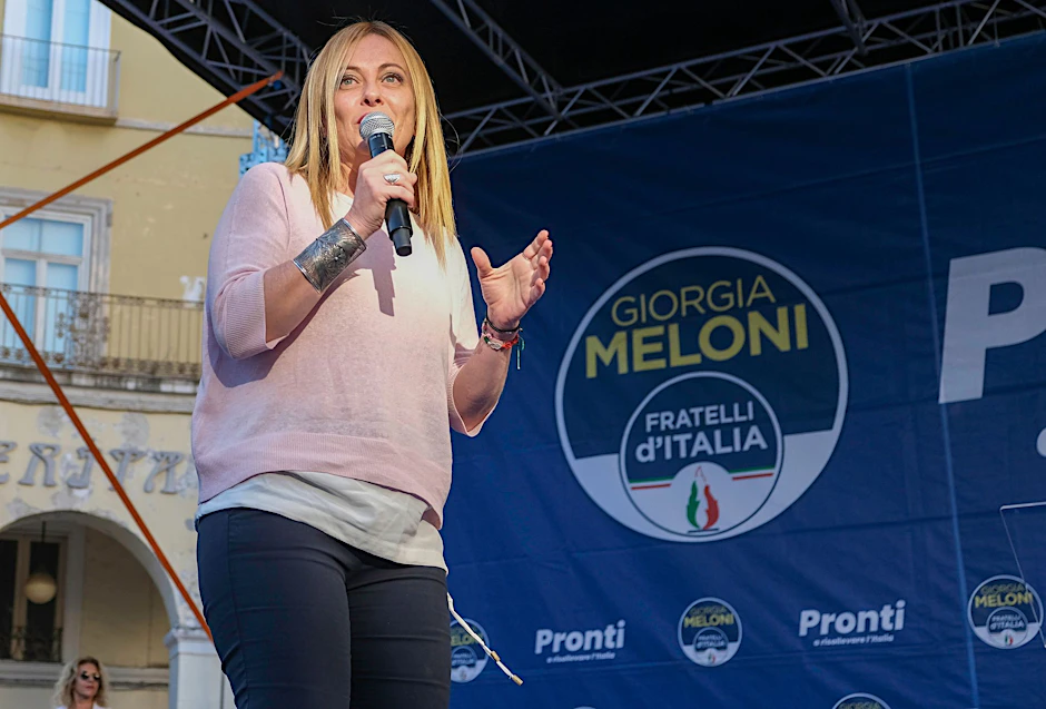 Giorgia Meloni, Chefin der größten Rechtspartei Fratelli d