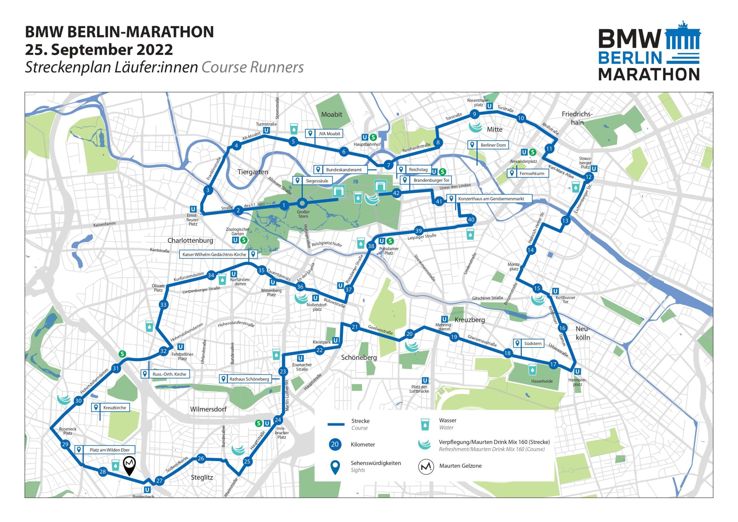 Berlin-Marathon: Berlin läuft sich warm – DIESE Straßen sind schon dicht +++ Die Route im Überblick